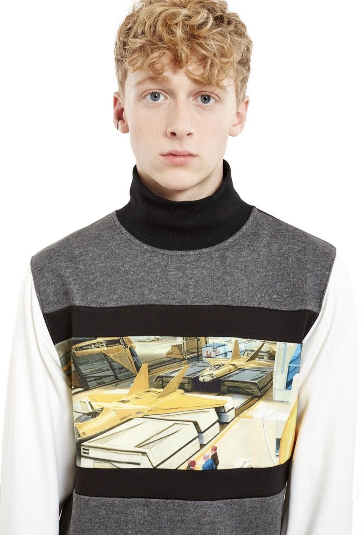 Opening Ceremony Opening Ceremony - Jet Fighter - Mock Turtleneck Sweater Size US M / EU 48-50 / 2 - 1 Thumbnail
