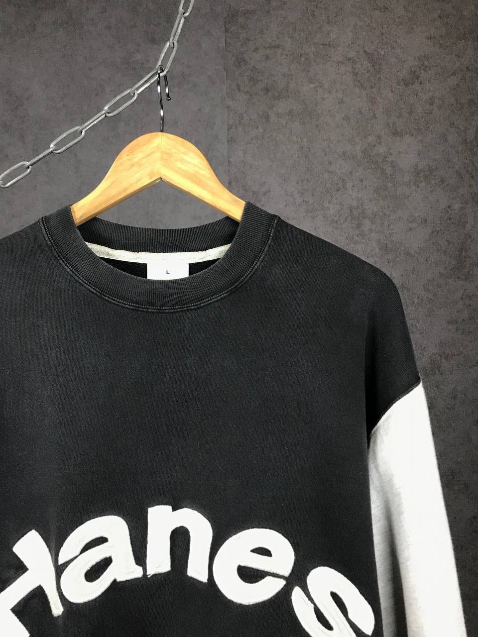 Hanes Hanes USA vintage center big logo sweatshirt Size US L / EU 52-54 / 3 - 2 Thumbnail