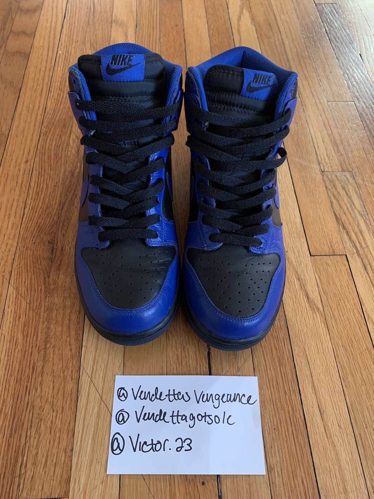 Nike × Vintage Nike Dunk High Old Royal Blue Black QS 2011 US9 Size US 9 / EU 42 - 2 Thumbnail