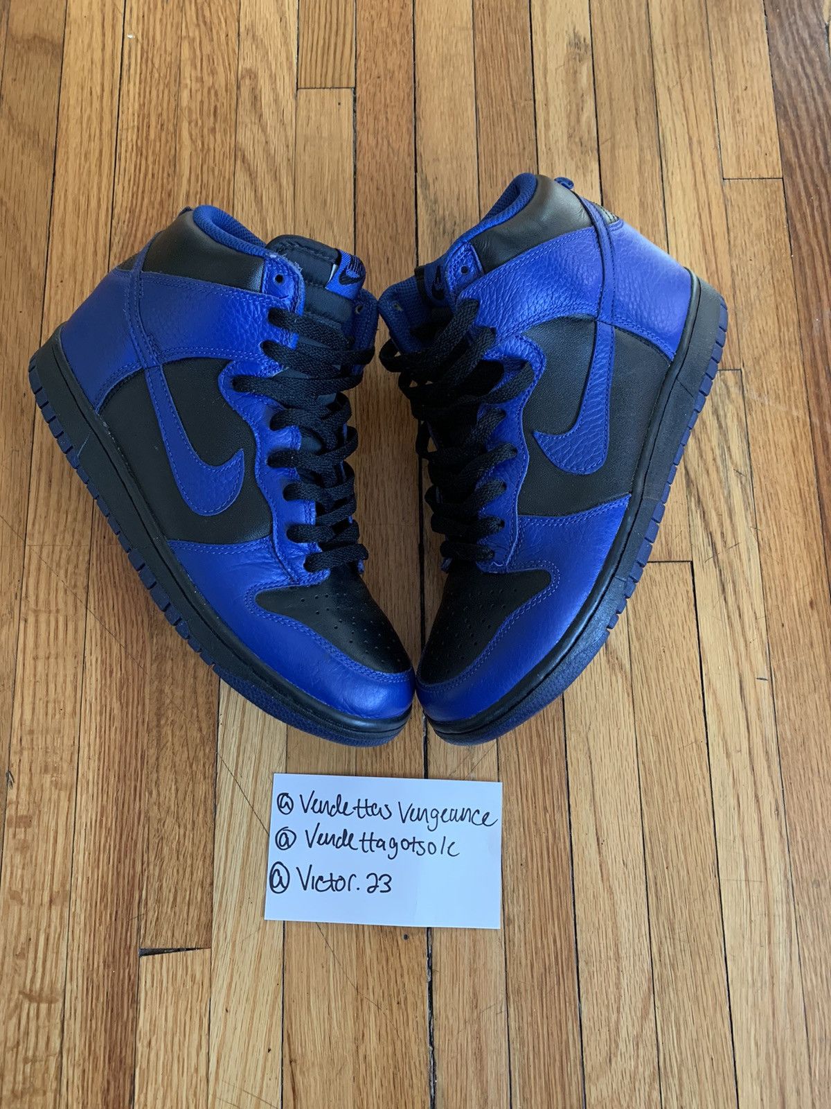 Nike × Vintage Nike Dunk High Old Royal Blue Black QS 2011 US9 Size US 9 / EU 42 - 1 Thumbnail