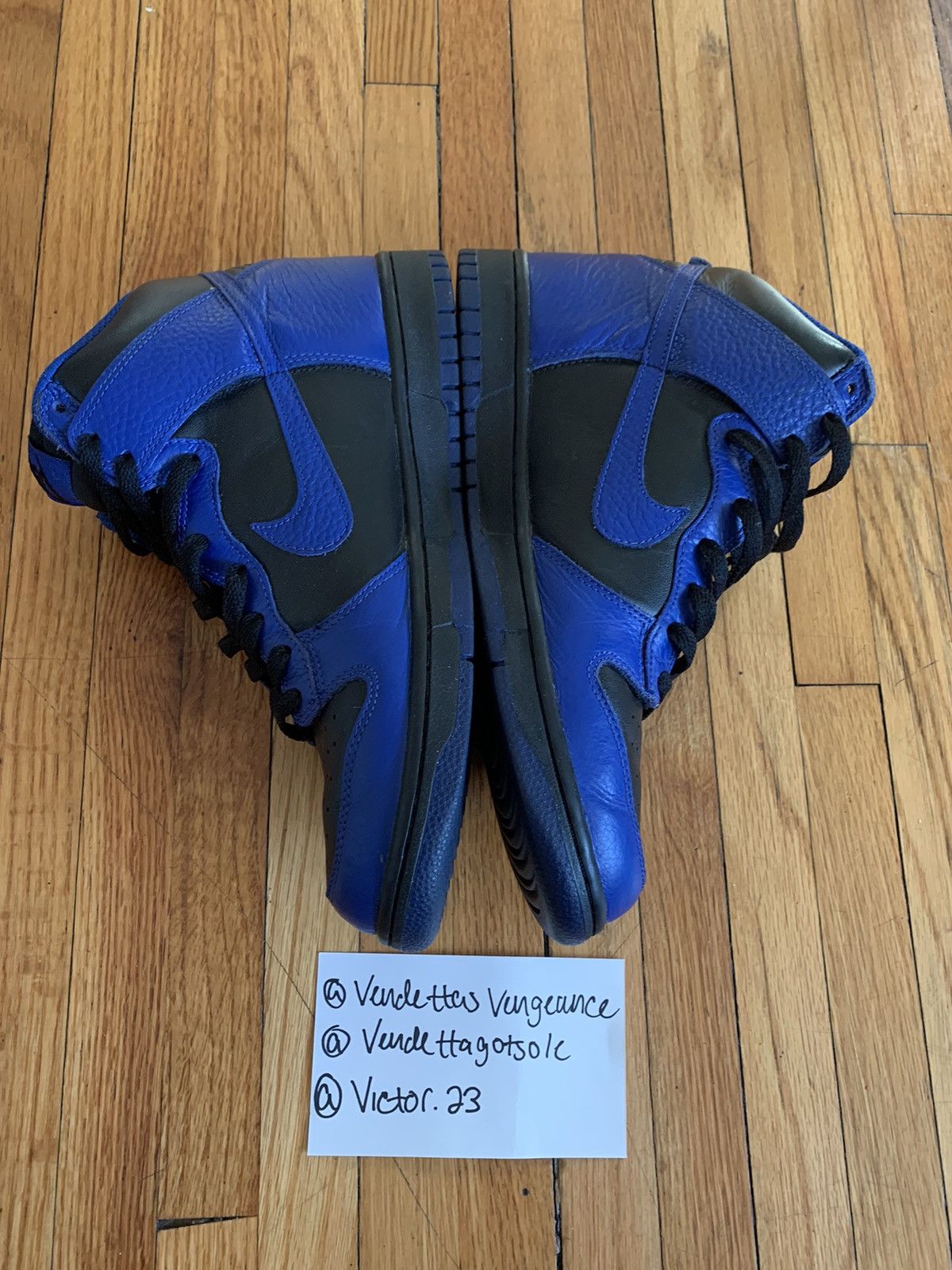 Nike × Vintage Nike Dunk High Old Royal Blue Black QS 2011 US9 Size US 9 / EU 42 - 3 Thumbnail