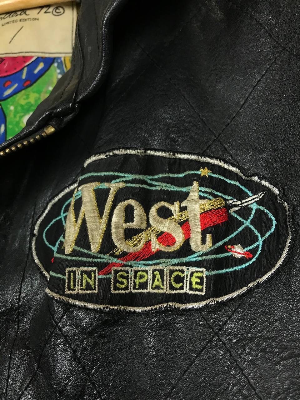 Leather Space vintage art leather jacket Size US L / EU 52-54 / 3 - 5 Thumbnail