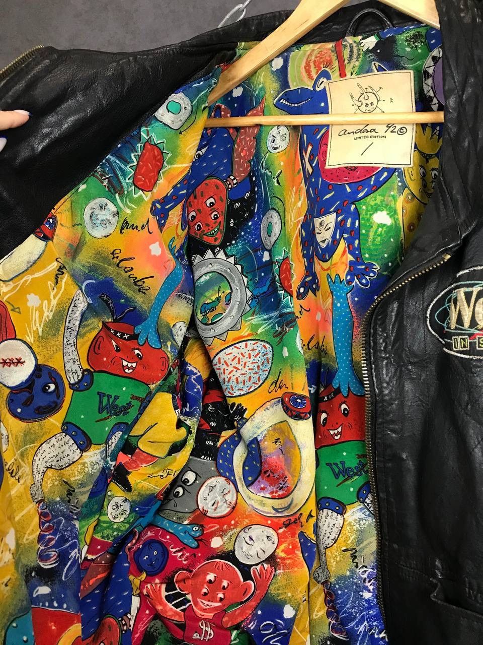 Leather Space vintage art leather jacket Size US L / EU 52-54 / 3 - 12 Thumbnail