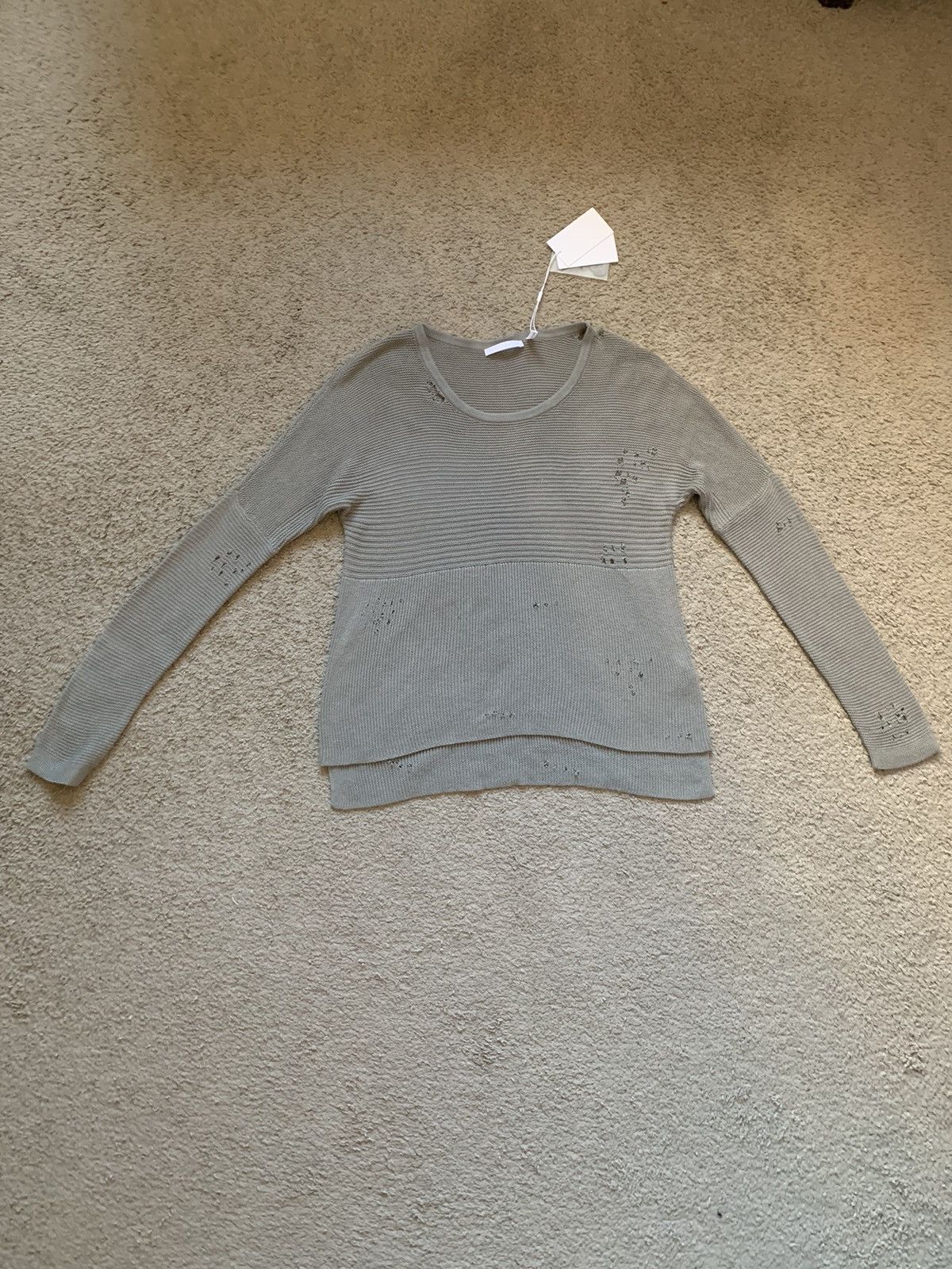 Helmut Lang HELMUT LANG DISTRESSED KNITTED SWEATER Size XS / US 0-2 / IT 36-38 - 1 Thumbnail