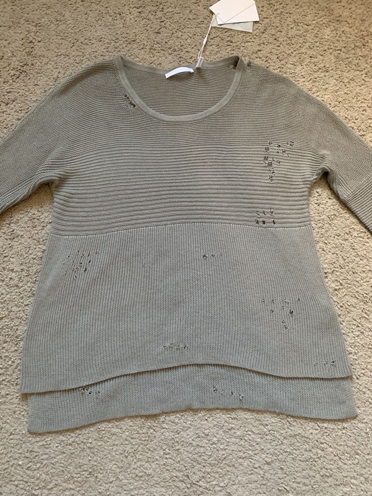 Helmut Lang HELMUT LANG DISTRESSED KNITTED SWEATER Size XS / US 0-2 / IT 36-38 - 2 Thumbnail