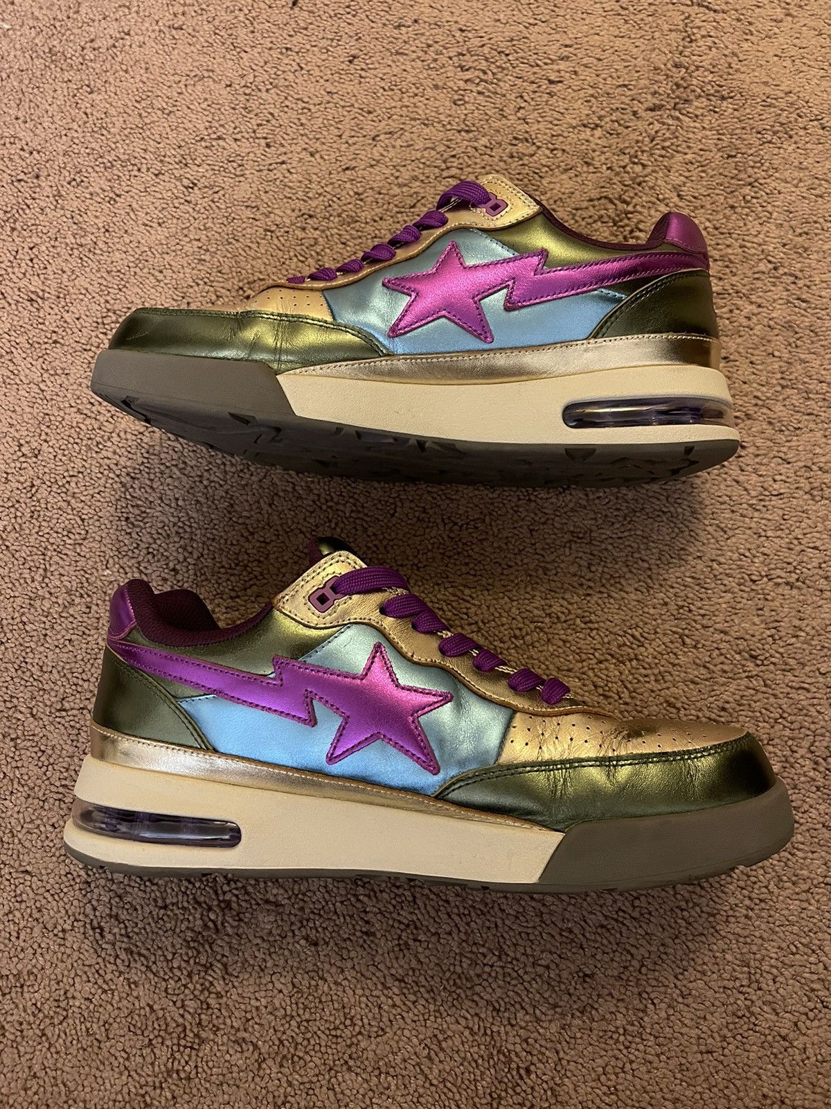 Bape Bape Roadsta ‘Metallic Green’ Size US 10 / EU 43 - 5 Thumbnail