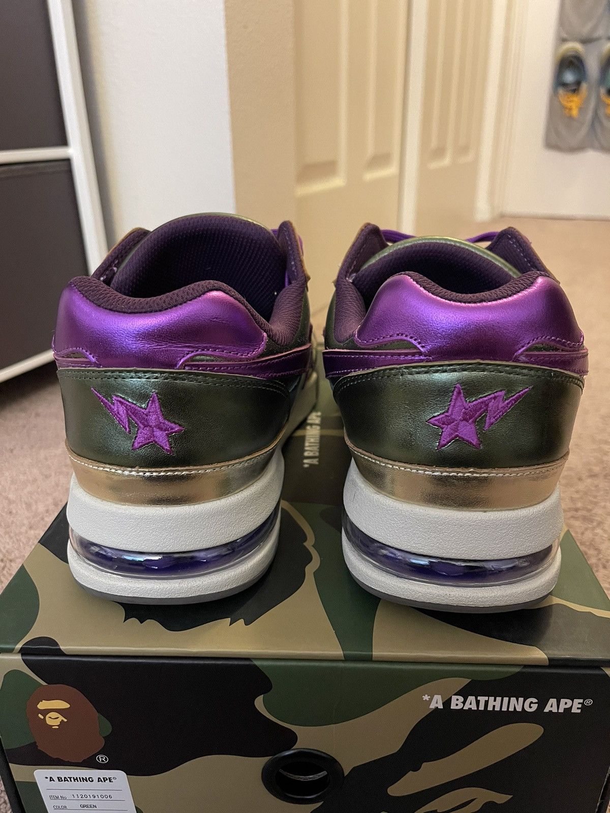 Bape Bape Roadsta ‘Metallic Green’ Size US 10 / EU 43 - 3 Thumbnail