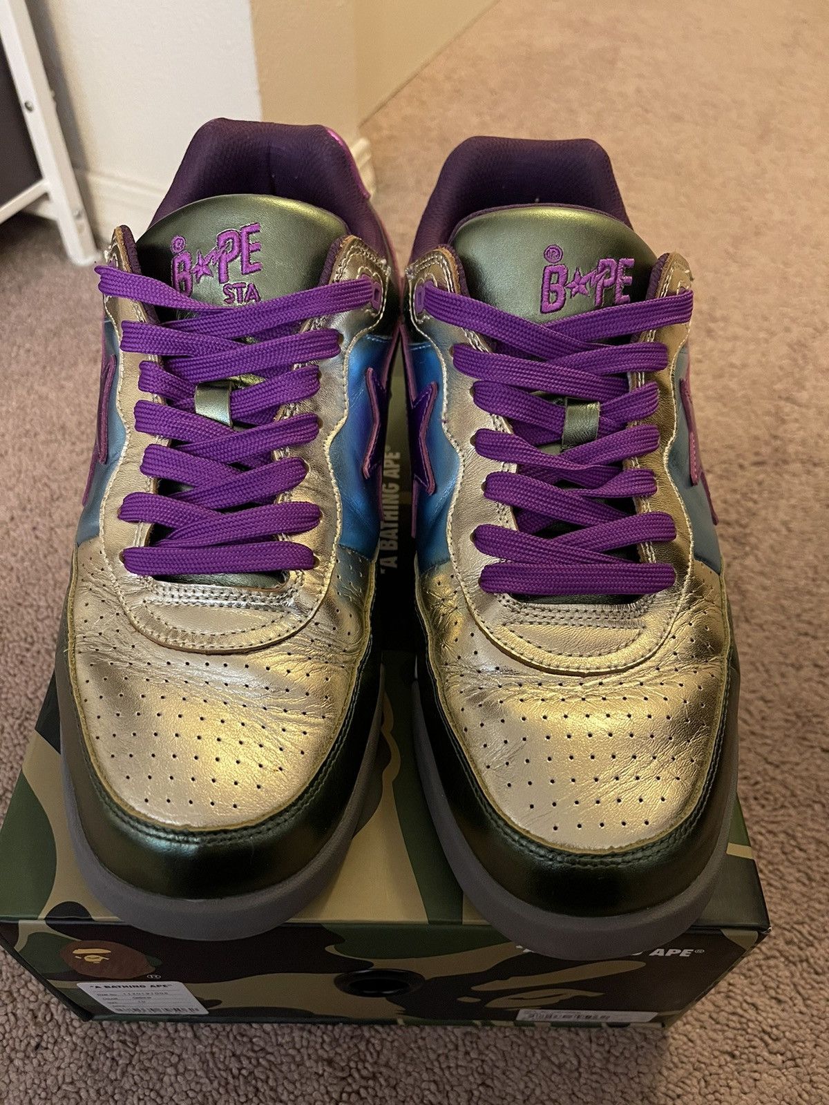 Bape Bape Roadsta ‘Metallic Green’ Size US 10 / EU 43 - 2 Thumbnail