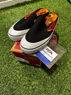 Vans Slip-on Mule Black White Asap Rocky Men's Fashion Skate Shoes Sneakers