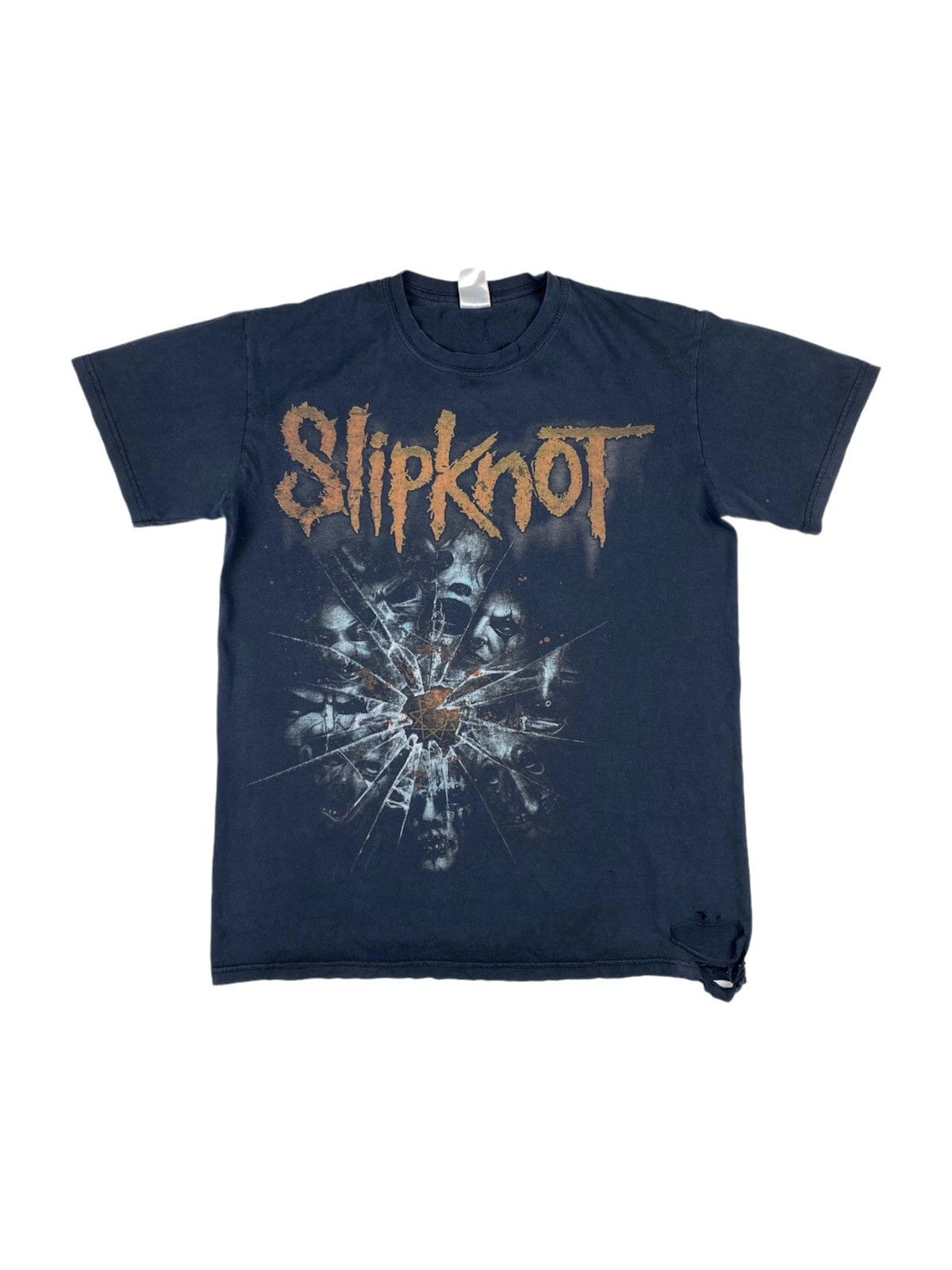 Band Tees Vintage Slipknot Faded Distressed Band T Shirt Size US M / EU 48-50 / 2 - 1 Thumbnail