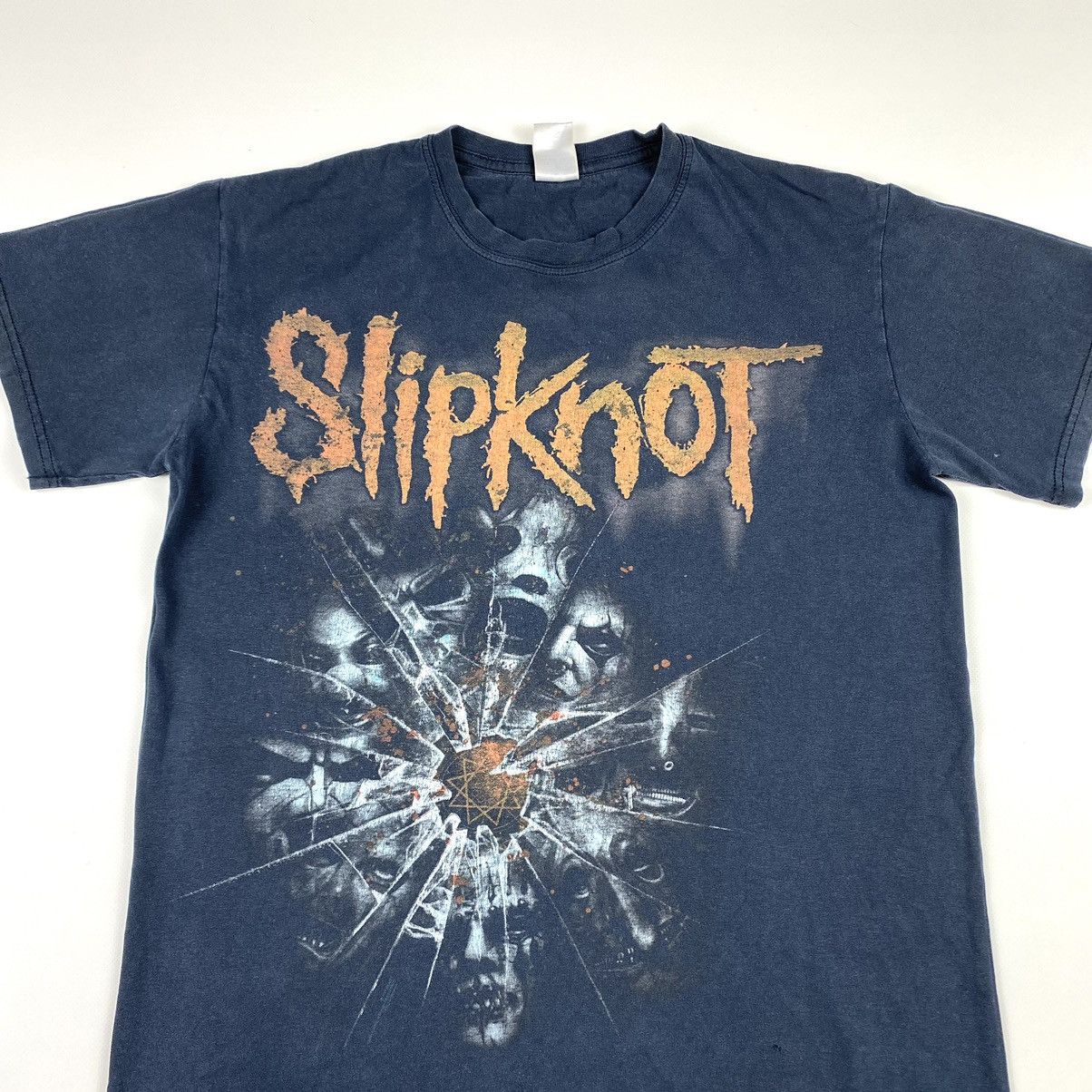 Band Tees Vintage Slipknot Faded Distressed Band T Shirt Size US M / EU 48-50 / 2 - 3 Thumbnail