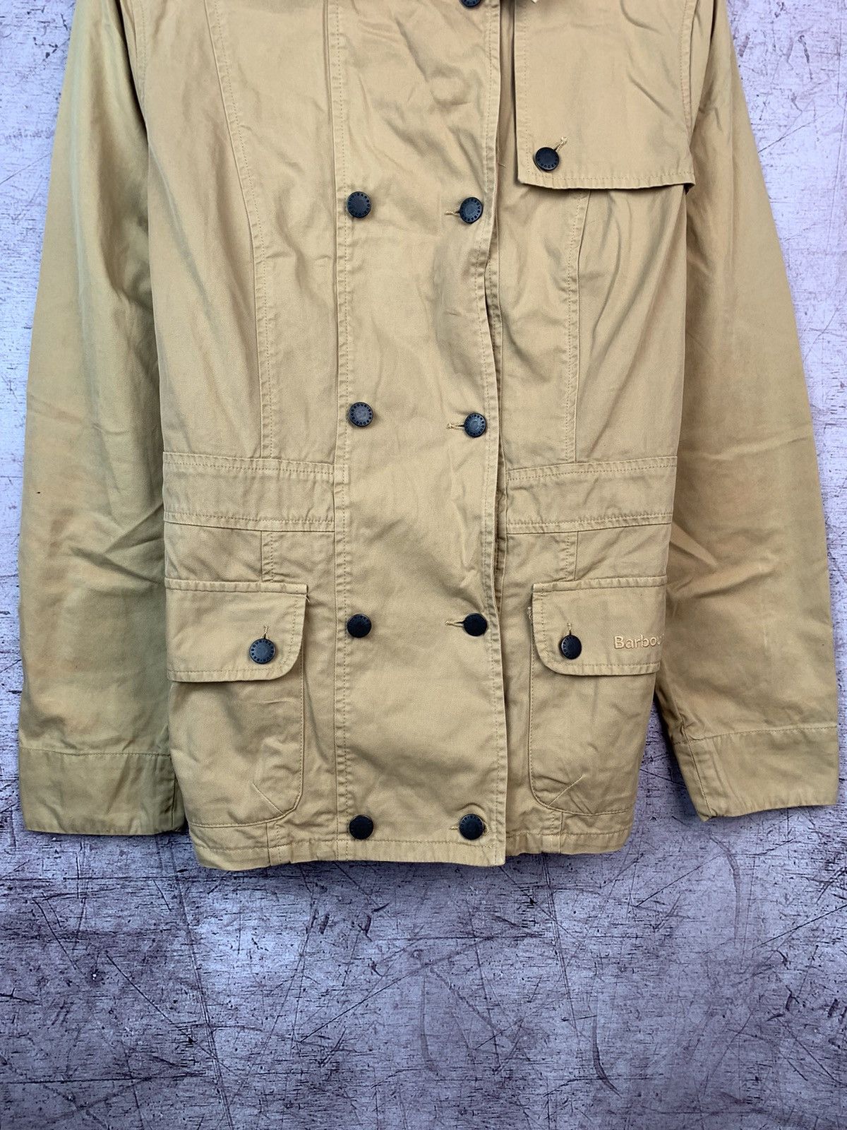 Barbour Barbour Womens Washed Double Breasted Utility Jacket Size M / US 6-8 / IT 42-44 - 3 Thumbnail
