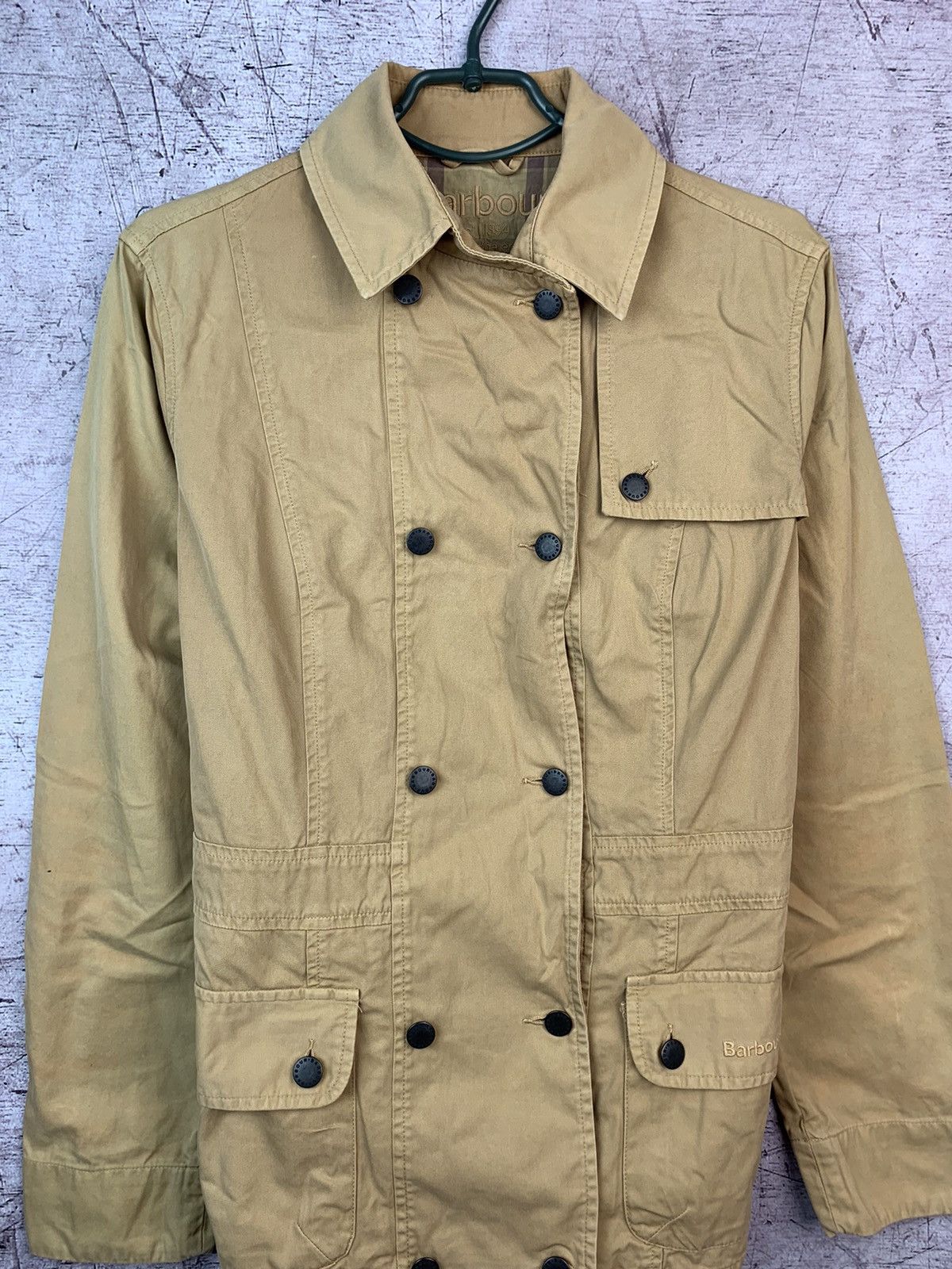 Barbour Barbour Womens Washed Double Breasted Utility Jacket Size M / US 6-8 / IT 42-44 - 2 Thumbnail