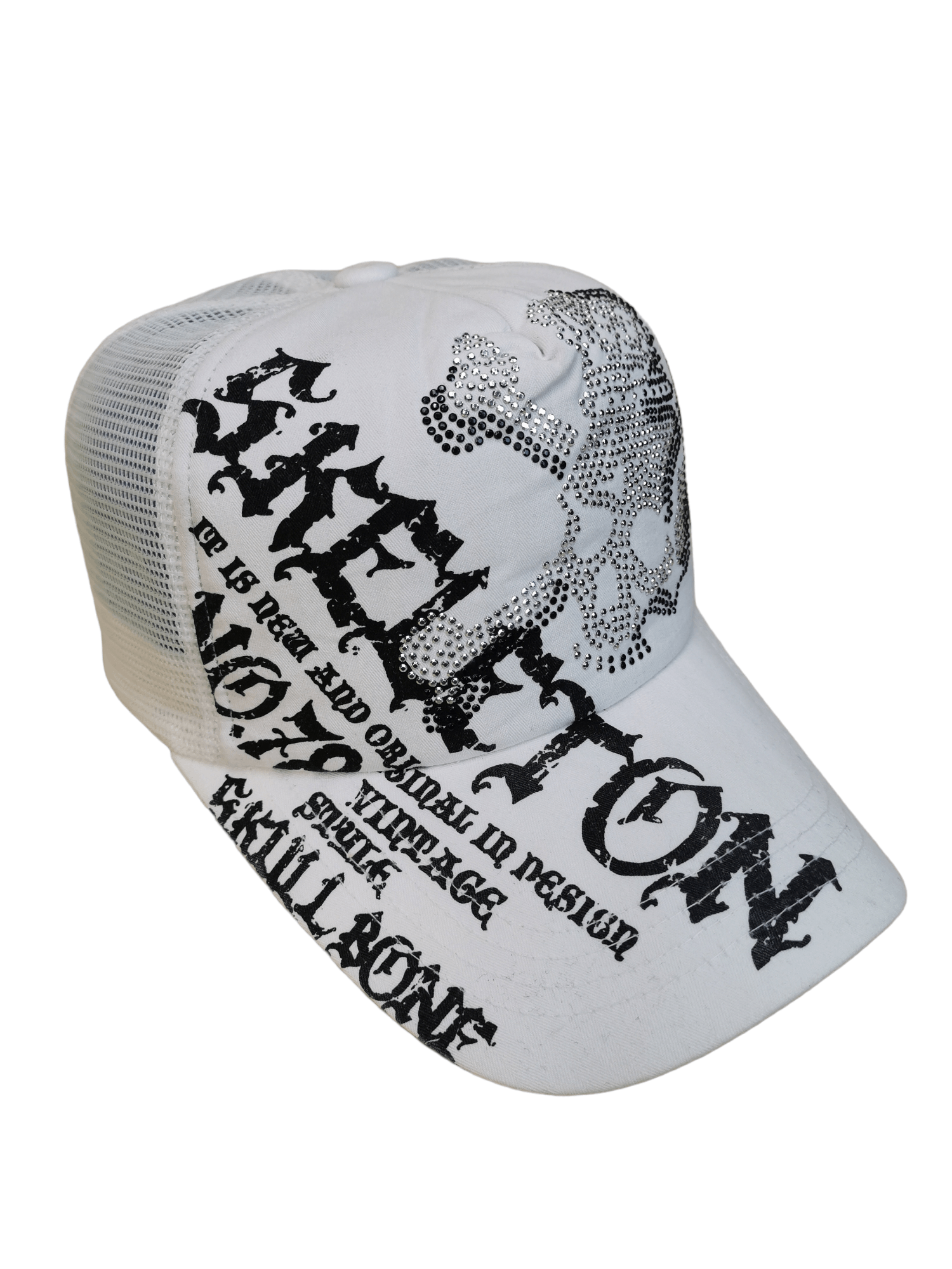 Designer × Seditionaries SKELETON SKULL BONE DESIGN TRUCKER HAT CAP Size ONE SIZE - 3 Thumbnail