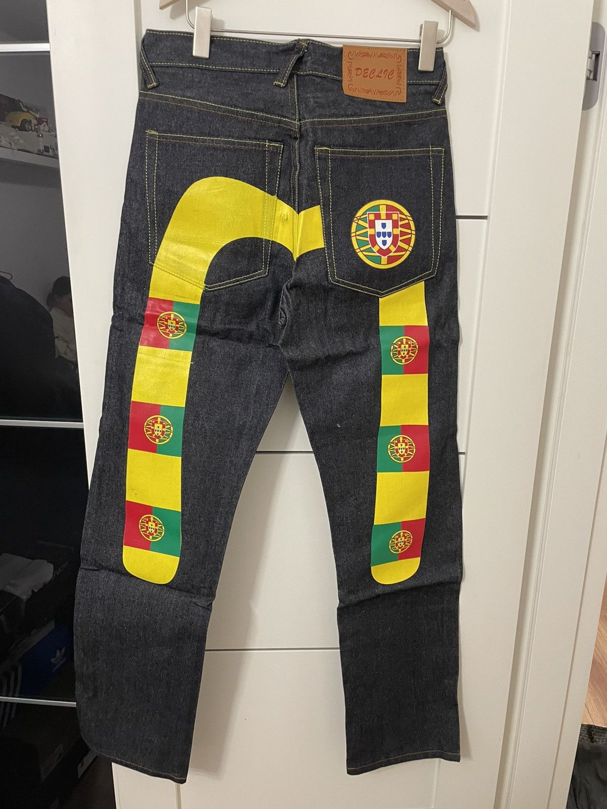 Japanese Brand × Vintage Vintage Y2K National Flag Graphic Print Denim Pants Size US 30 / EU 46 - 1 Thumbnail