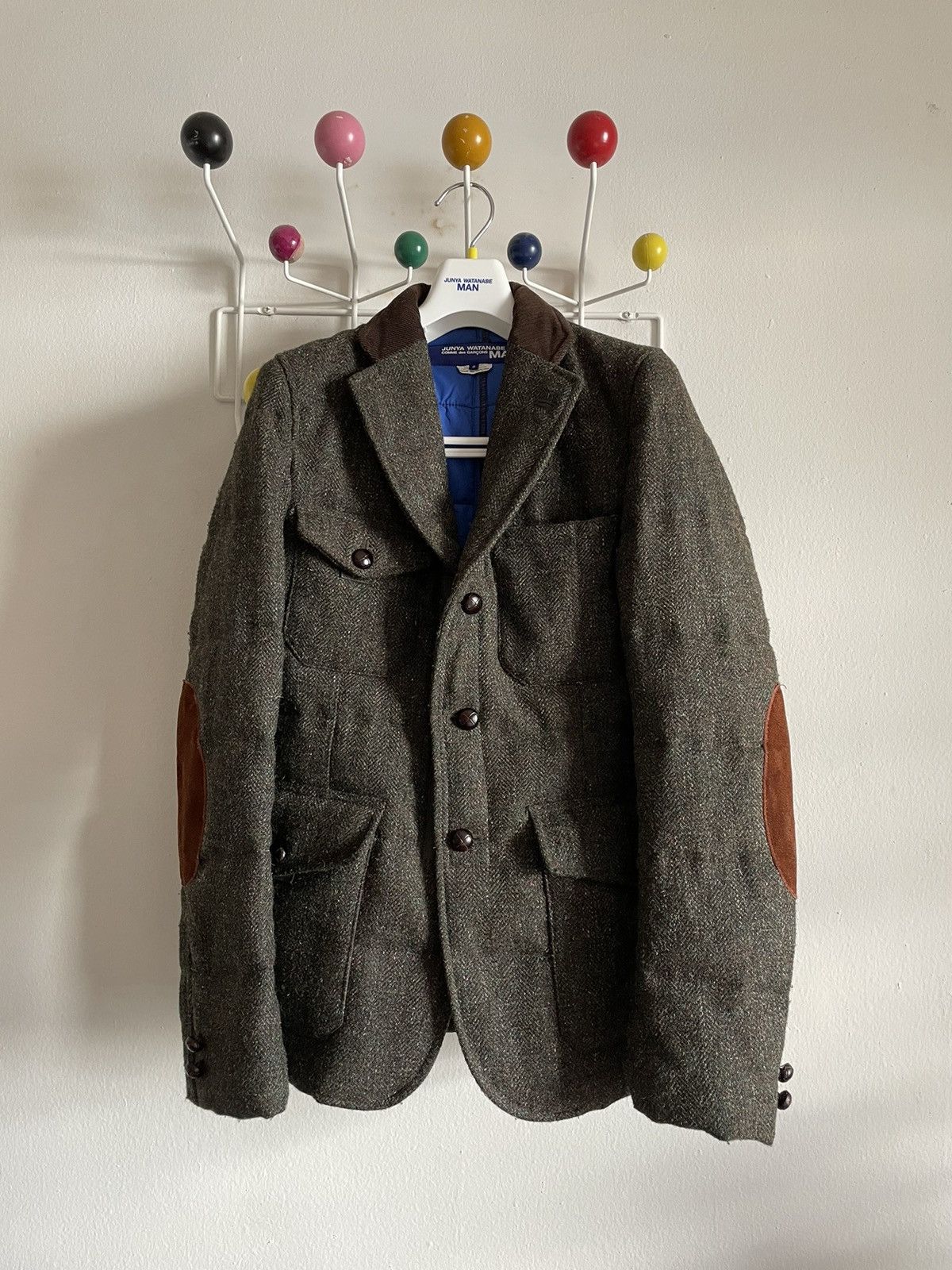Comme des Garcons × Junya Watanabe Junya Watanabe MAN x CDG Interior Quilted Tweed Jacket Size US S / EU 44-46 / 1 - 2 Thumbnail