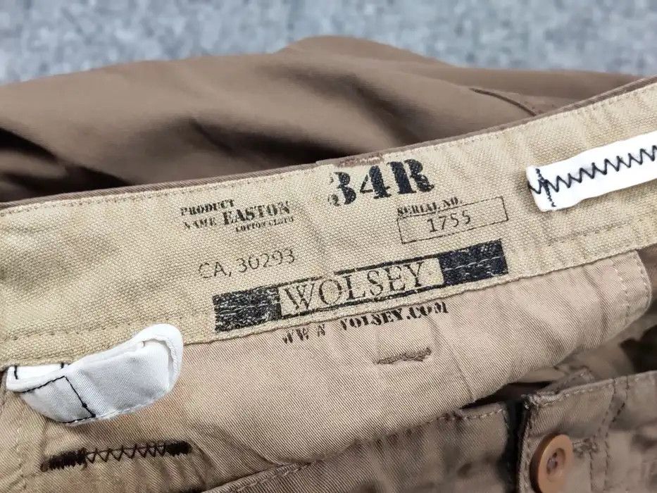 Japanese Brand Vintage 90's Japanese Wolsey Brown Cargo Pants Travis Scott Size US 34 / EU 50 - 9 Thumbnail