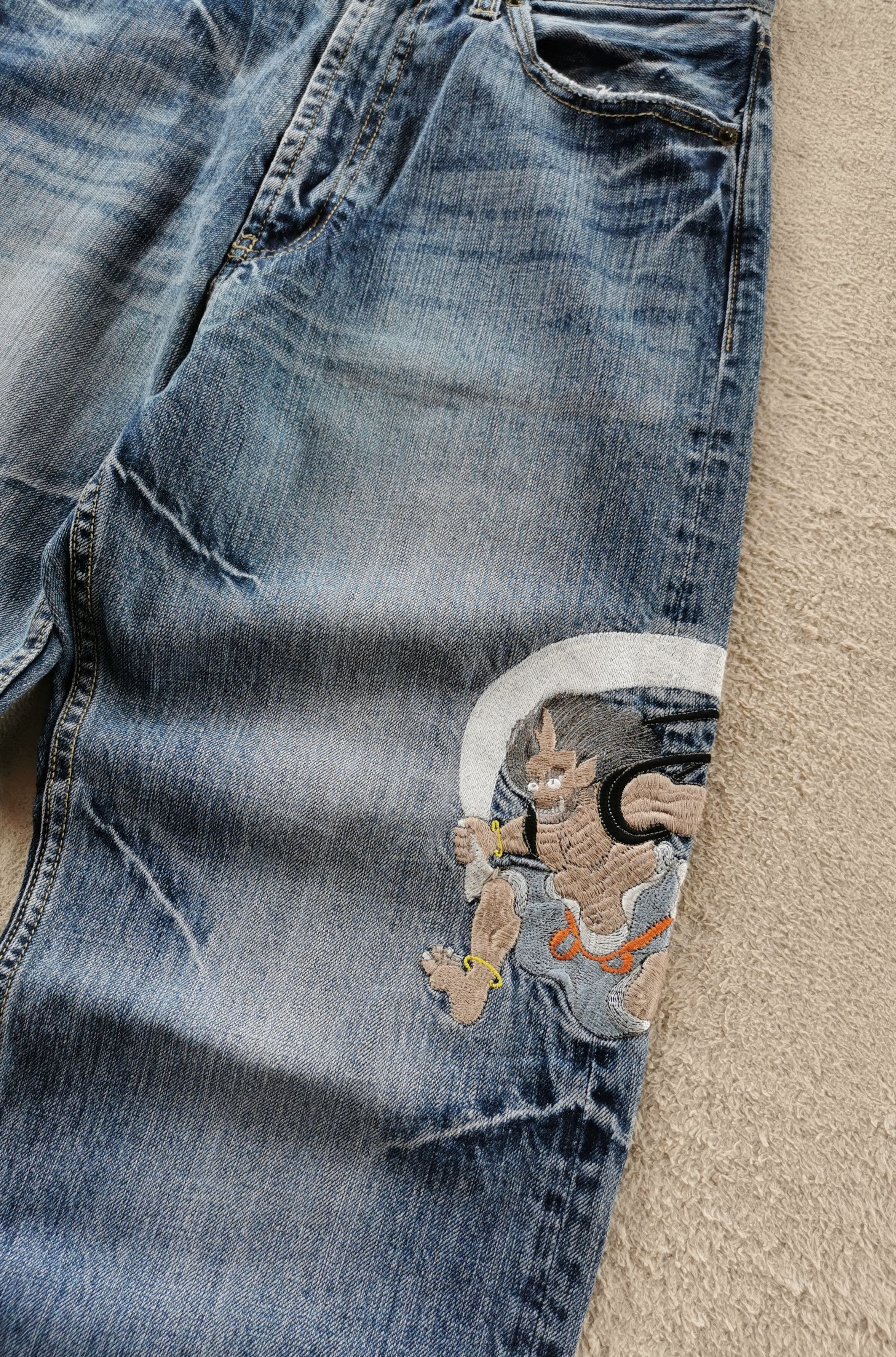 Other Karakuri Embroidery Demon Art Japan Jeans Size US 31 - 4 Thumbnail