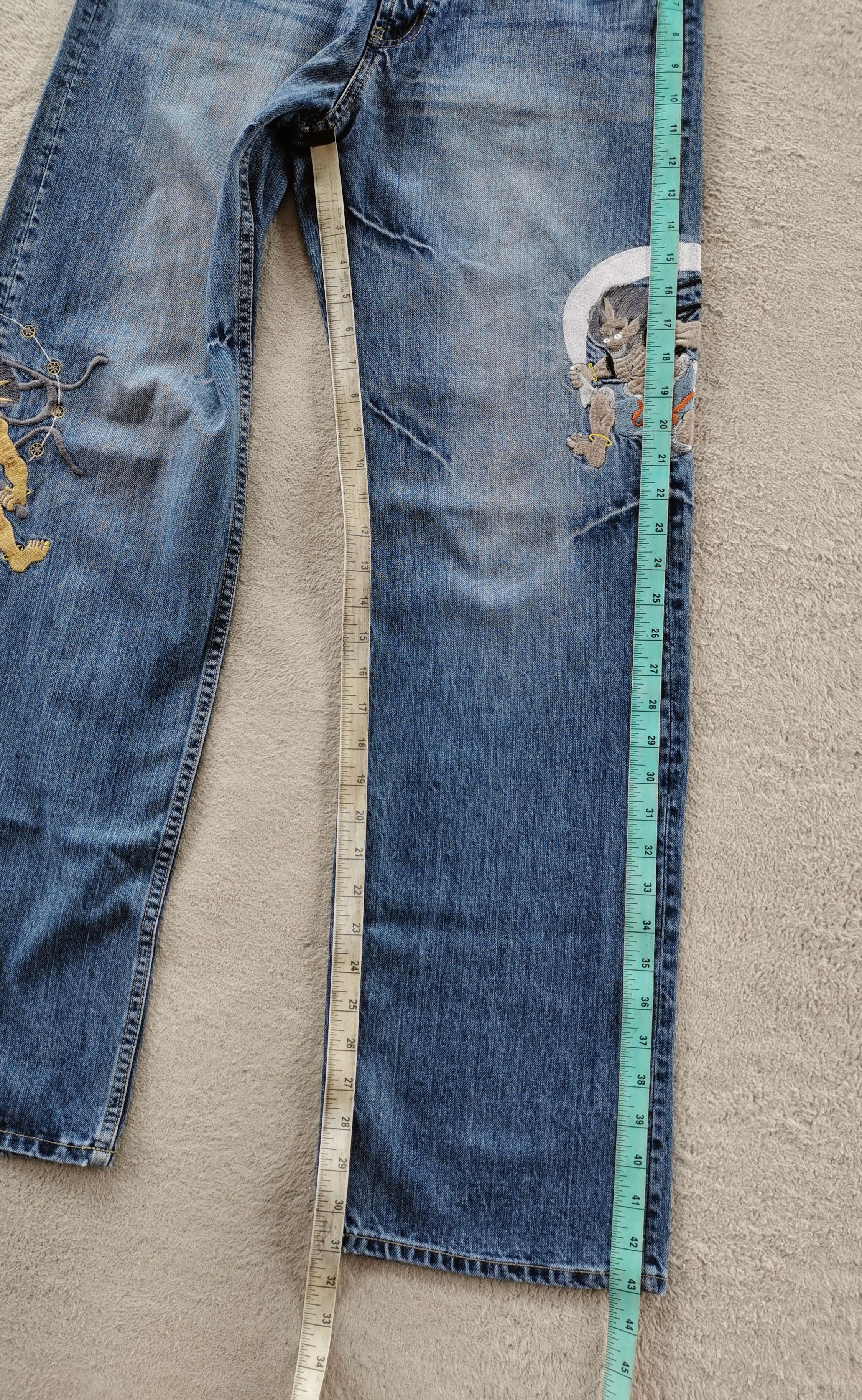 Other Karakuri Embroidery Demon Art Japan Jeans Size US 31 - 11 Thumbnail