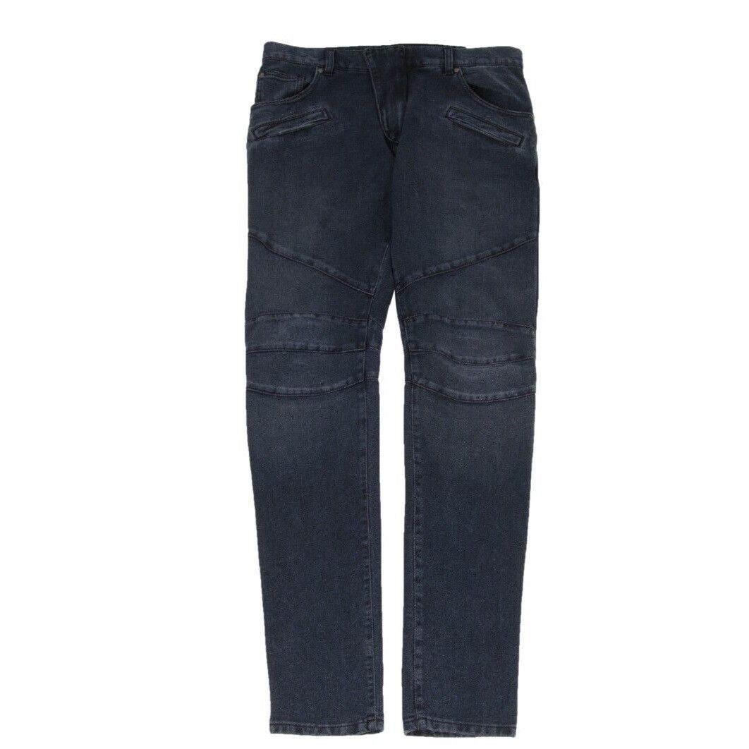 Pierre Balmain Blue Indigo Skinny Biker Jeans Size US 36 / EU 52 - 1 Thumbnail