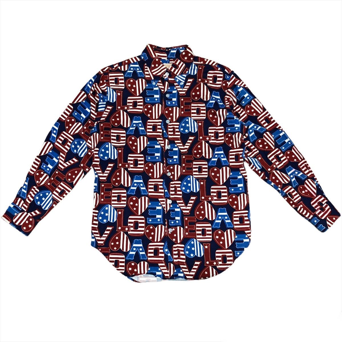 Beams Plus Vintage Japanese Beams Boy Hysteric Love Overprinted Shirt Size US S / EU 44-46 / 1 - 1 Thumbnail