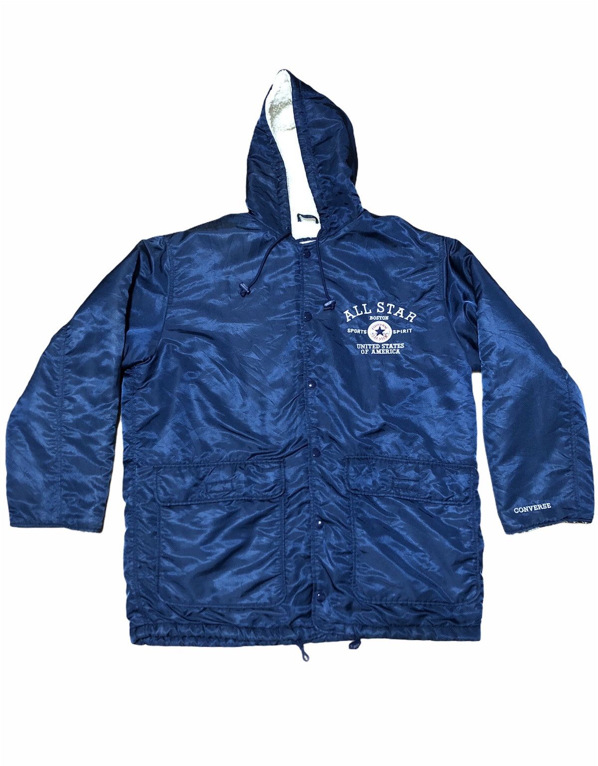 Converse × Vintage Vintage Converse All Star USA Hooded Long Jackets Size US XXL / EU 58 / 5 - 5 Thumbnail