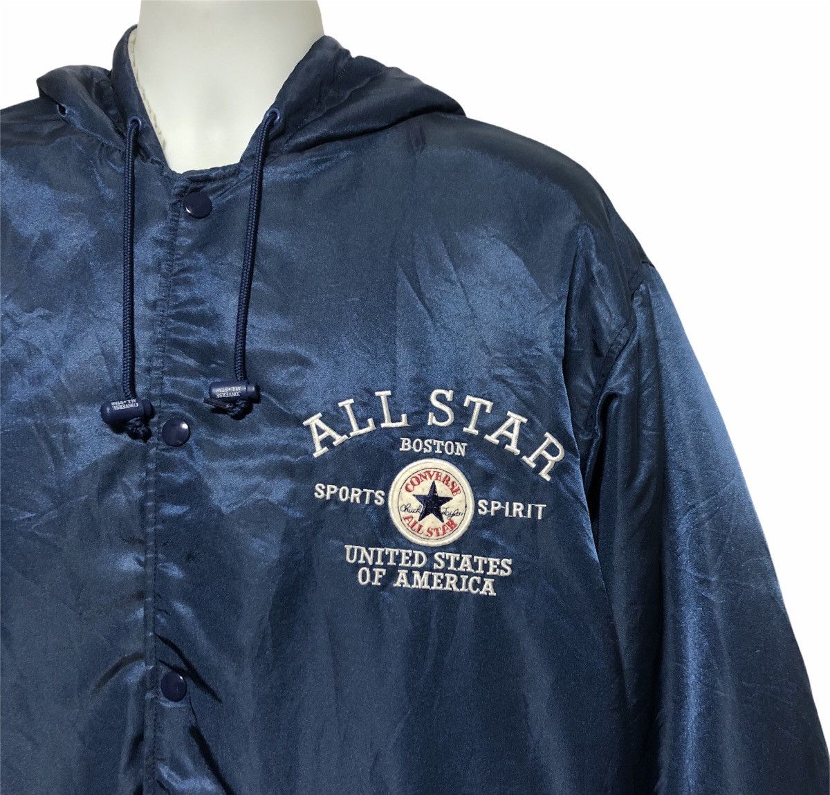 Converse × Vintage Vintage Converse All Star USA Hooded Long Jackets Size US XXL / EU 58 / 5 - 3 Thumbnail