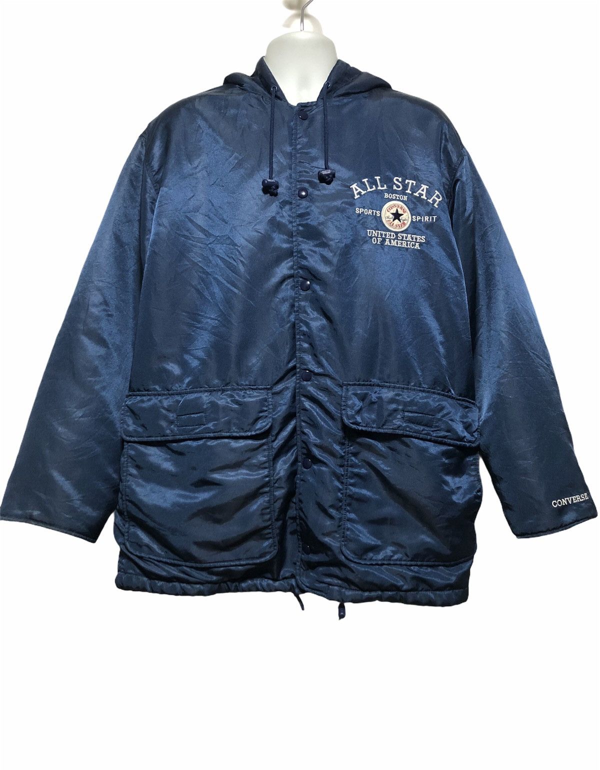 Converse × Vintage Vintage Converse All Star USA Hooded Long Jackets Size US XXL / EU 58 / 5 - 1 Thumbnail