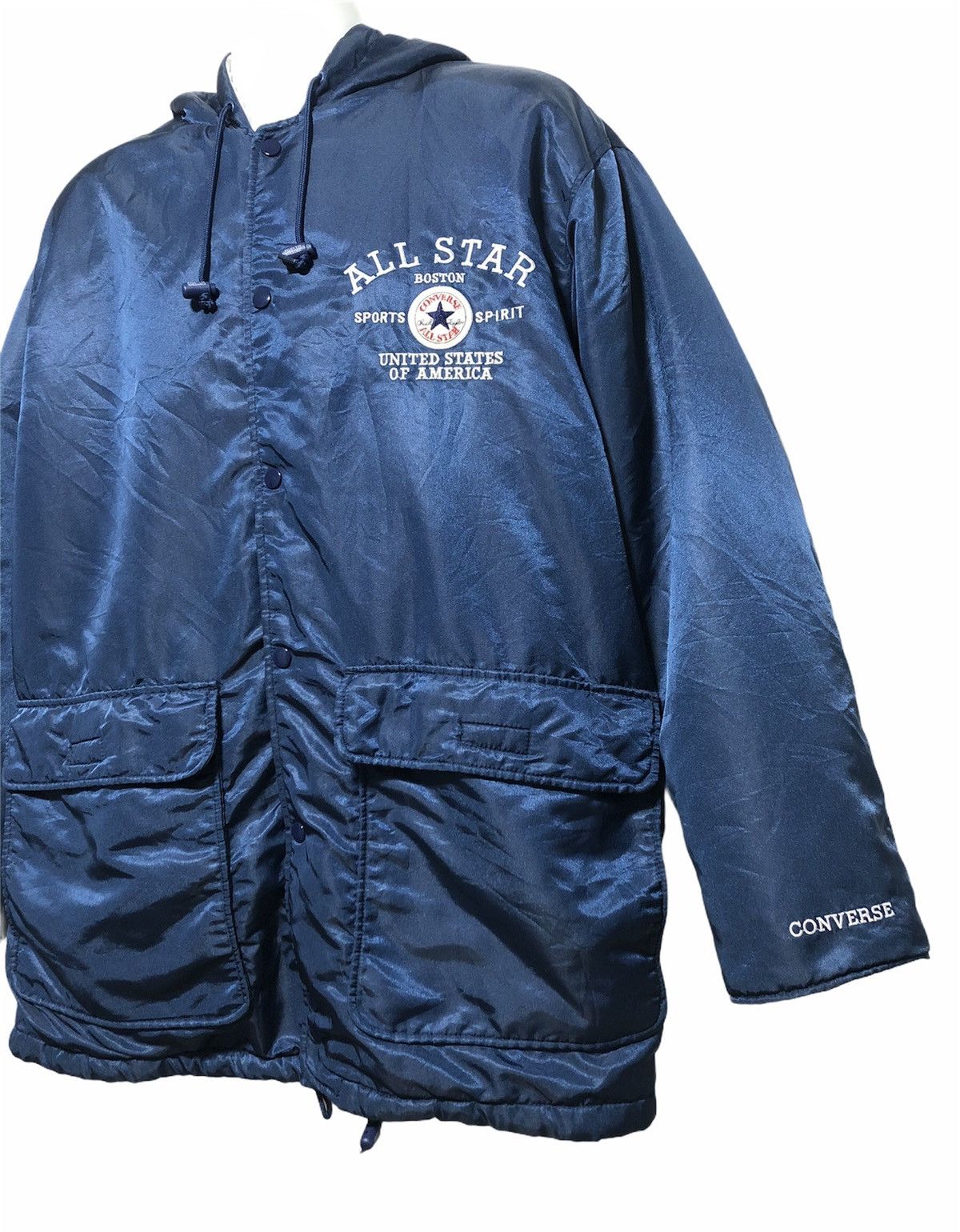 Converse × Vintage Vintage Converse All Star USA Hooded Long Jackets Size US XXL / EU 58 / 5 - 2 Thumbnail