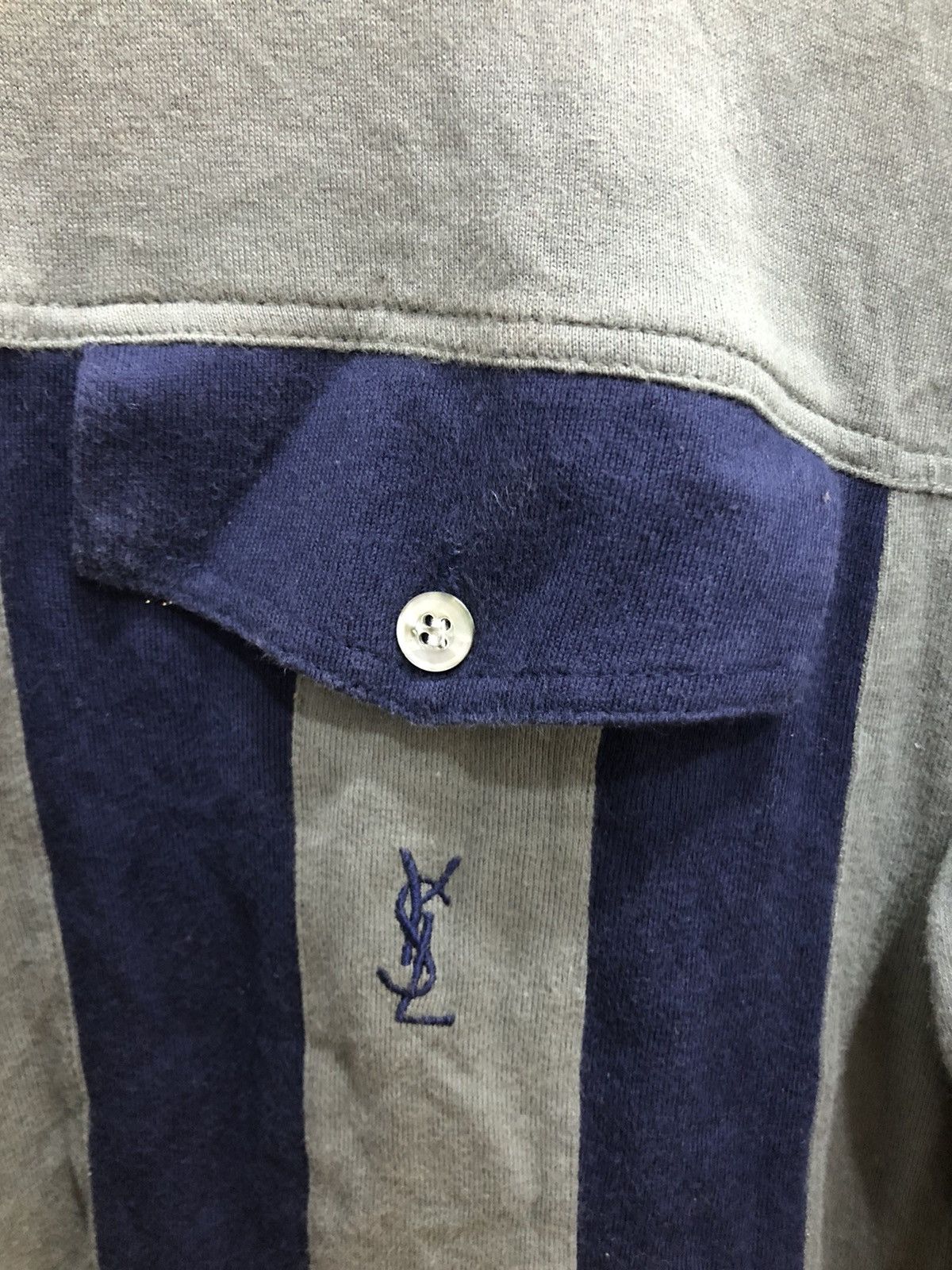 Yves Saint Laurent Vintage Yves Saint Laurent Double Pocket Stripes Longsleeve Size US M / EU 48-50 / 2 - 5 Thumbnail