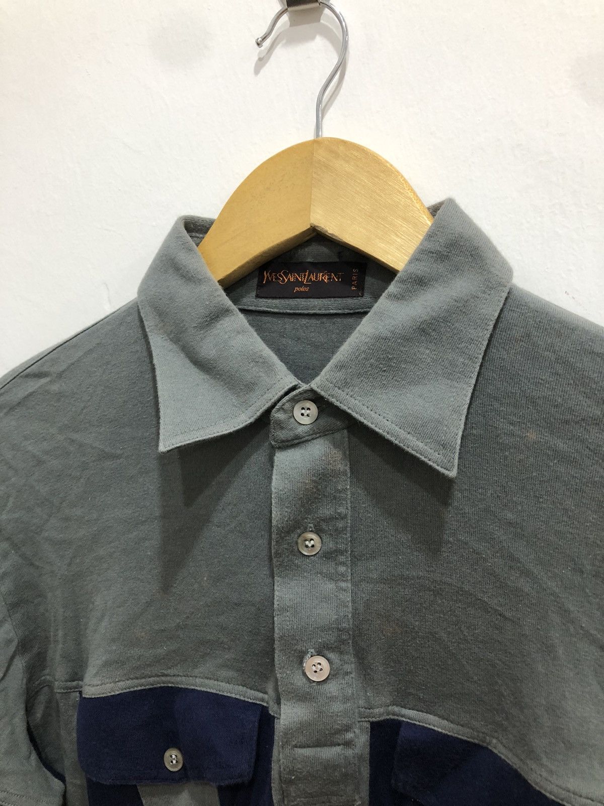 Yves Saint Laurent Vintage Yves Saint Laurent Double Pocket Stripes Longsleeve Size US M / EU 48-50 / 2 - 3 Thumbnail