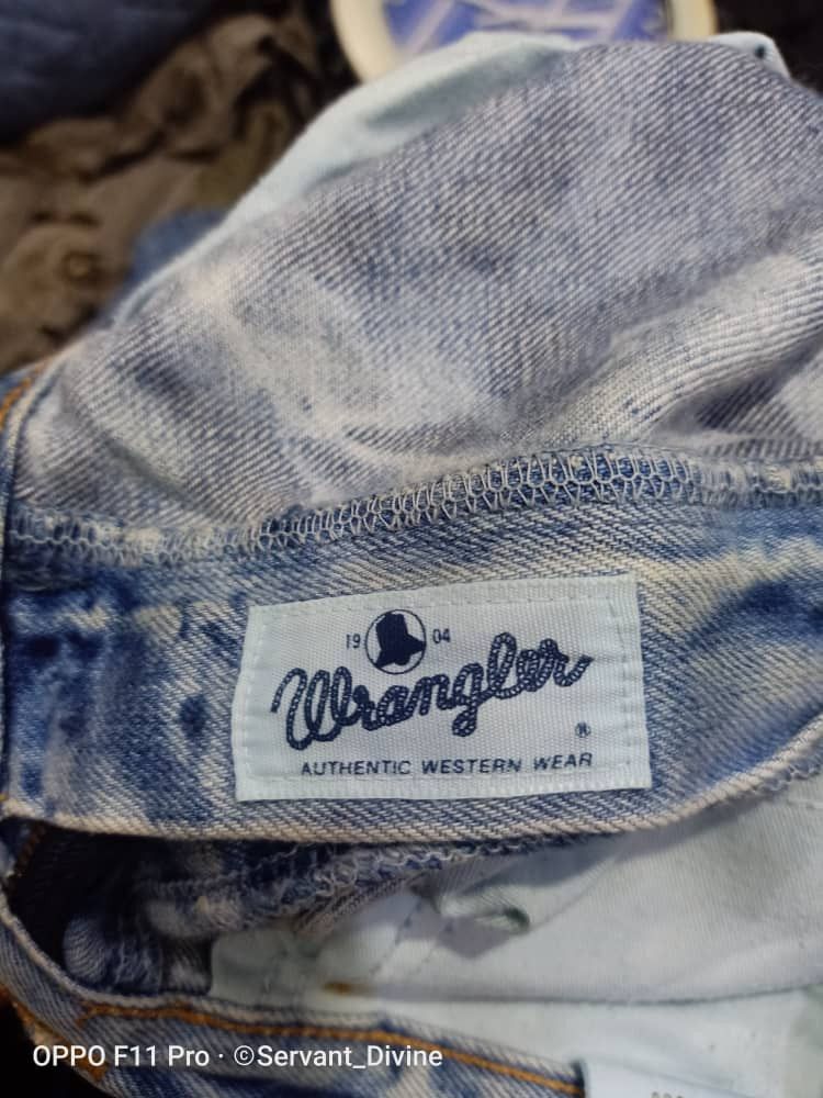 Vintage × Wrangler Vintage WRANGLER BLUE THUNDER ACID WASH Denim Jeans Size US 30 / EU 46 - 5 Thumbnail