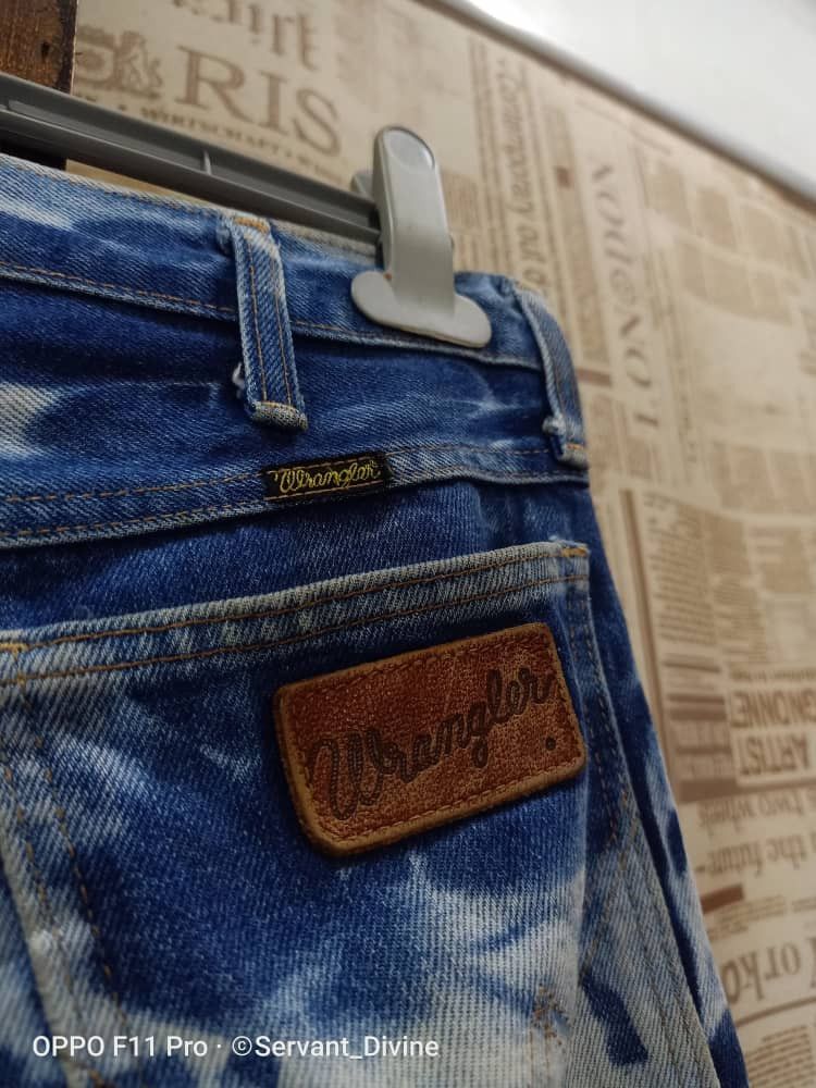 Vintage × Wrangler Vintage WRANGLER BLUE THUNDER ACID WASH Denim Jeans Size US 30 / EU 46 - 4 Thumbnail