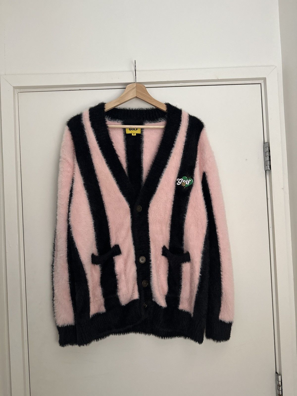 Golf Wang Golf Wang Striped Cardigan Pink/ Black Size Medium | Grailed