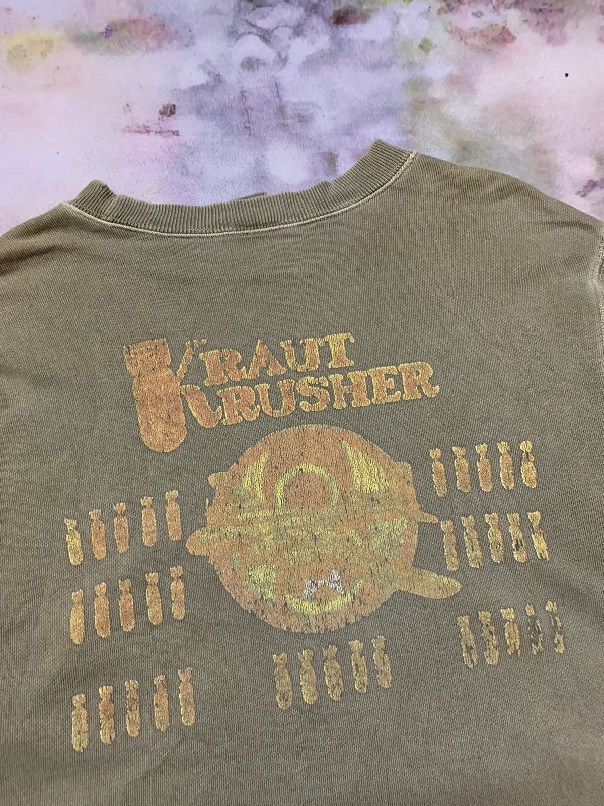 Vintage AVIREX Kraut Krusher Bomber Thashed Sweatshirt