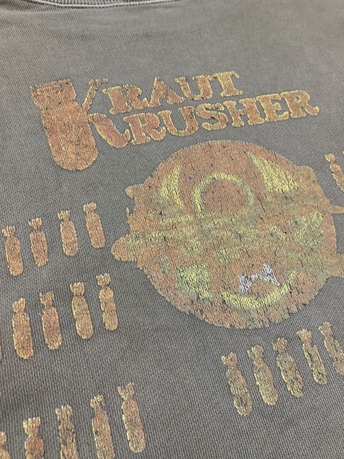 Vintage AVIREX Kraut Krusher Bomber Thashed Sweatshirt
