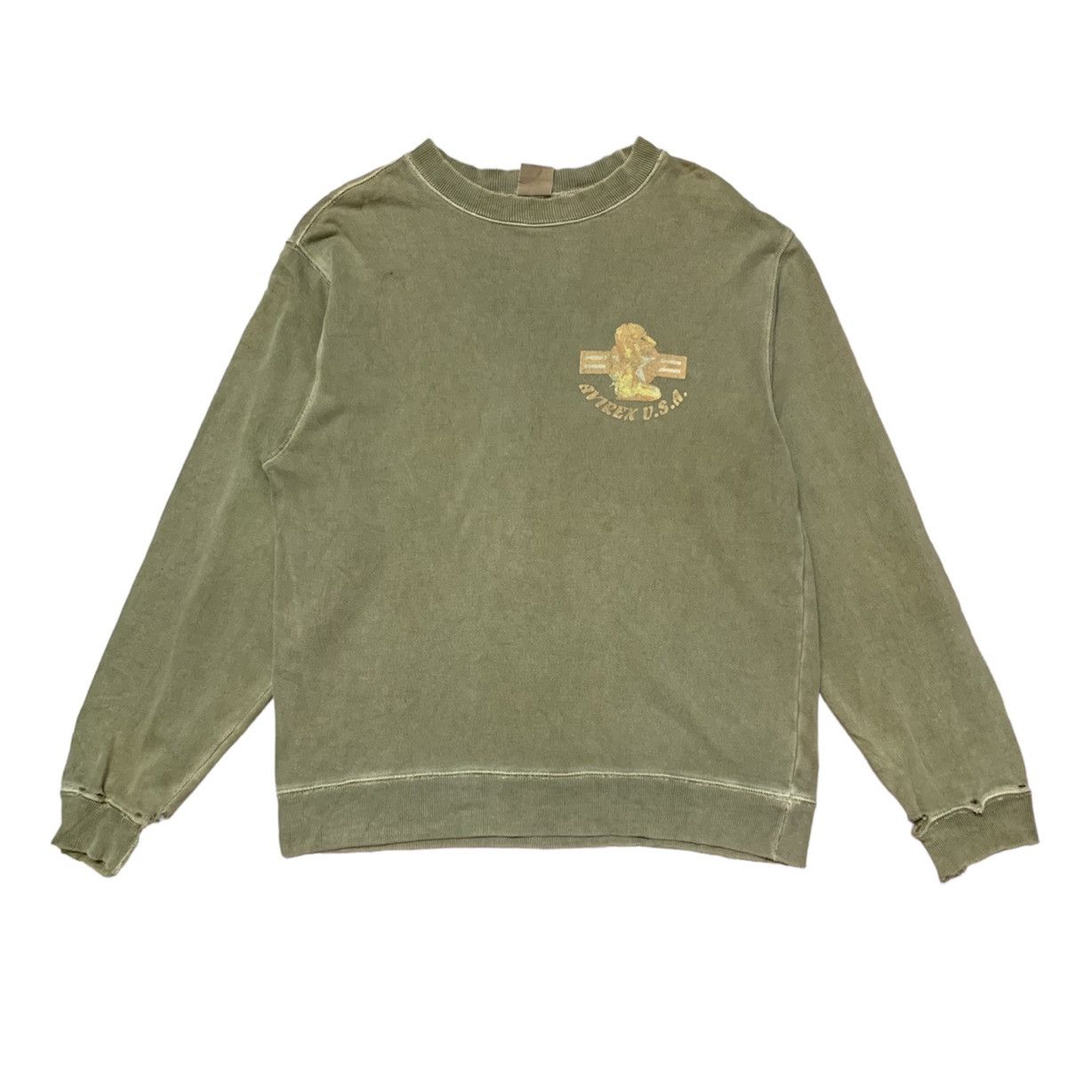 Vintage AVIREX Kraut Krusher Bomber Thashed Sweatshirt
