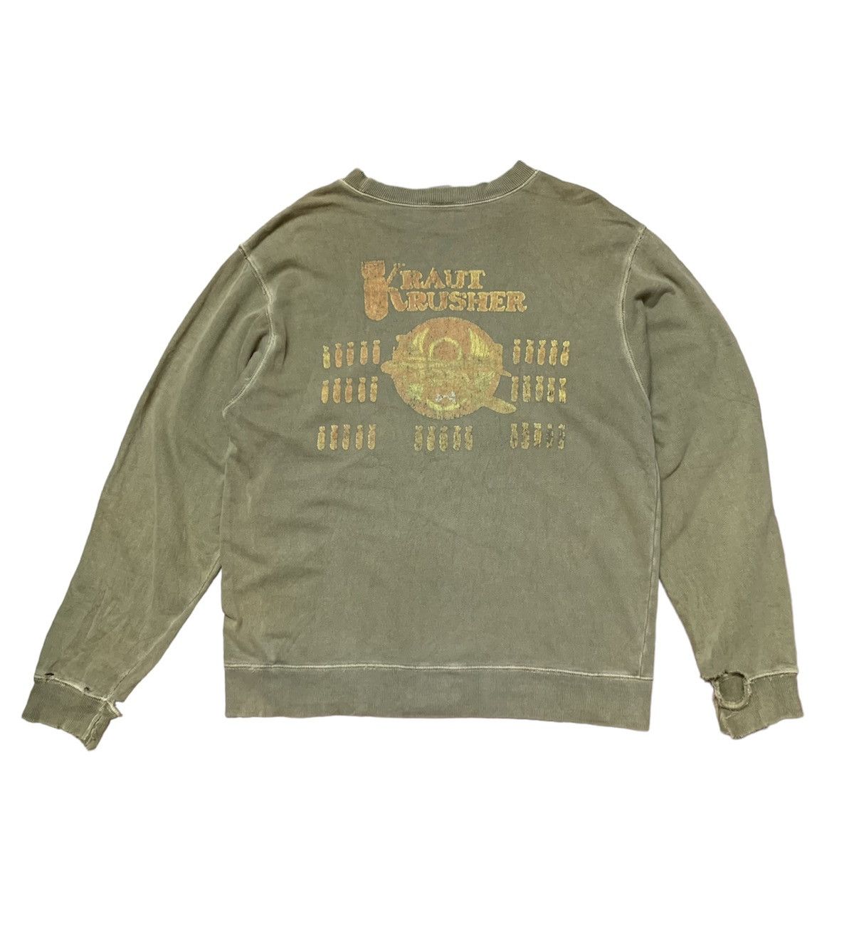Vintage AVIREX Kraut Krusher Bomber Thashed Sweatshirt