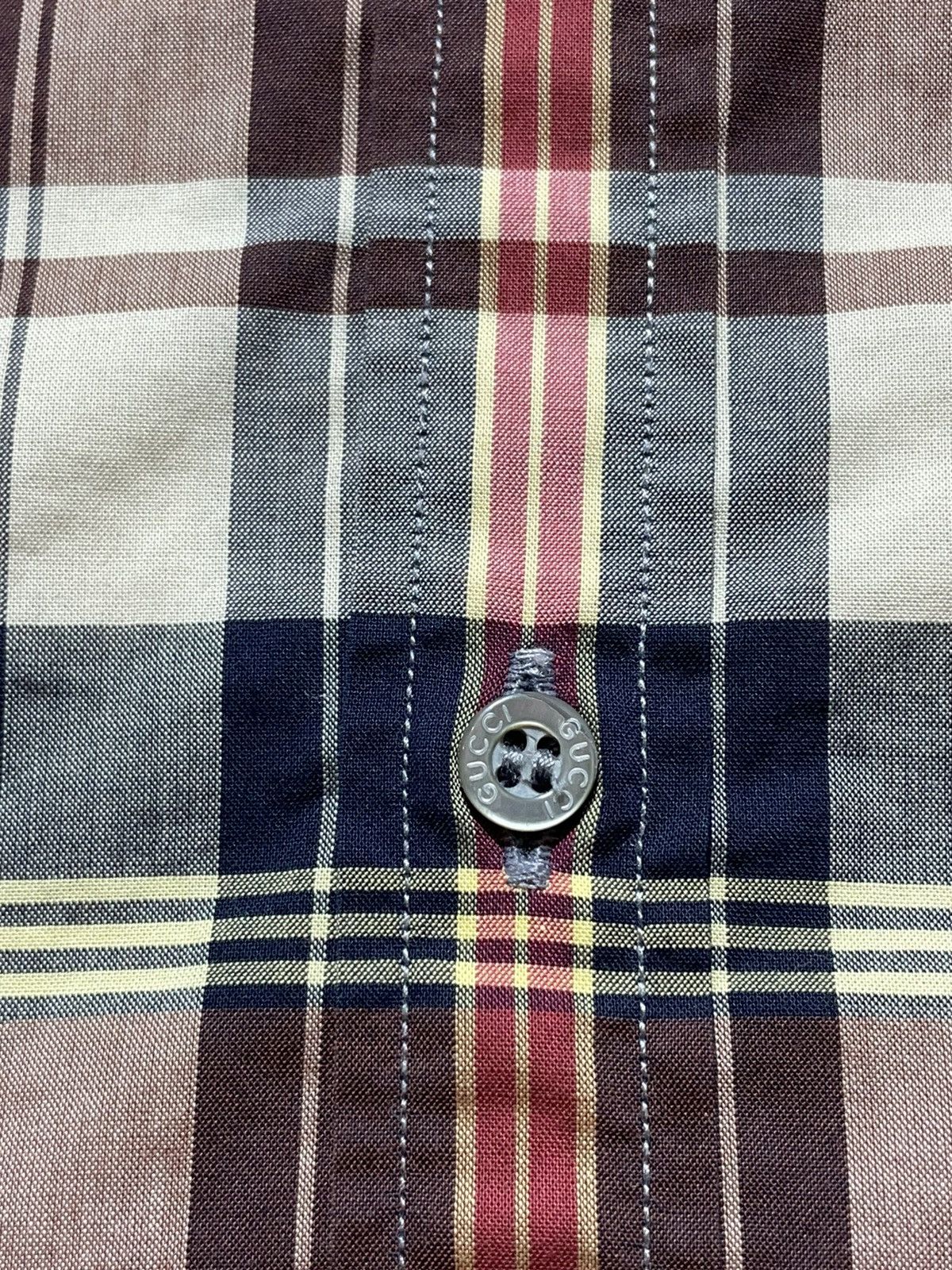 Gucci Gucci Plaid Skinny Shirt Size US M / EU 48-50 / 2 - 7 Thumbnail