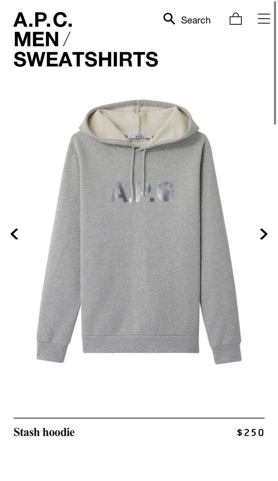 A.P.C. × Carhartt Wip A.P.C. x Carhartt WIP Edition Stash Hoodie Size US L / EU 52-54 / 3 - 1 Thumbnail