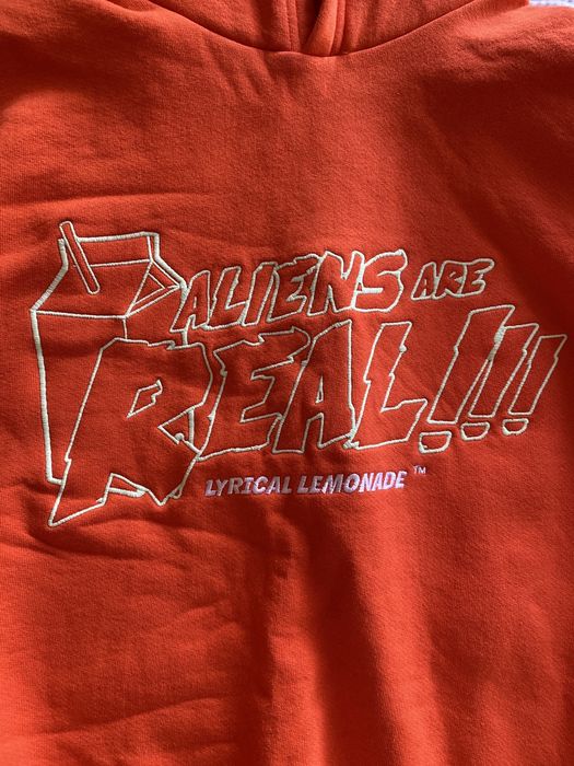 Aliens are real 2025 lyrical lemonade hoodie red