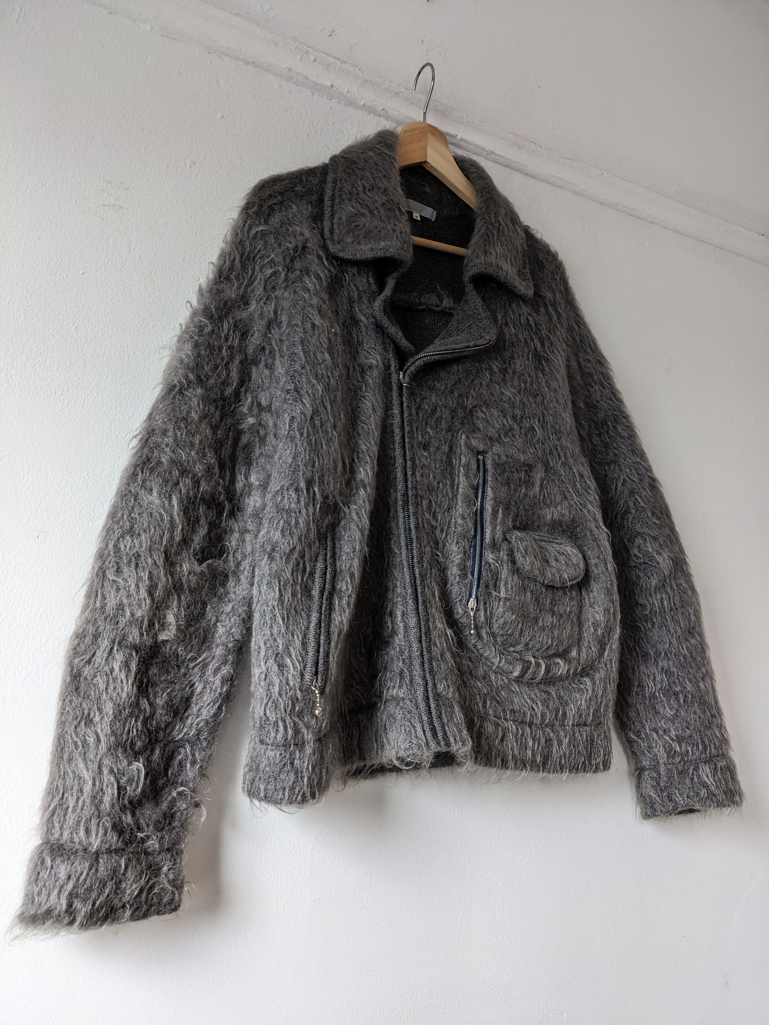 Beams Plus FW91 Shaggy Mohair Perfecto Biker Jacket Size US M / EU 48-50 / 2 - 2 Thumbnail
