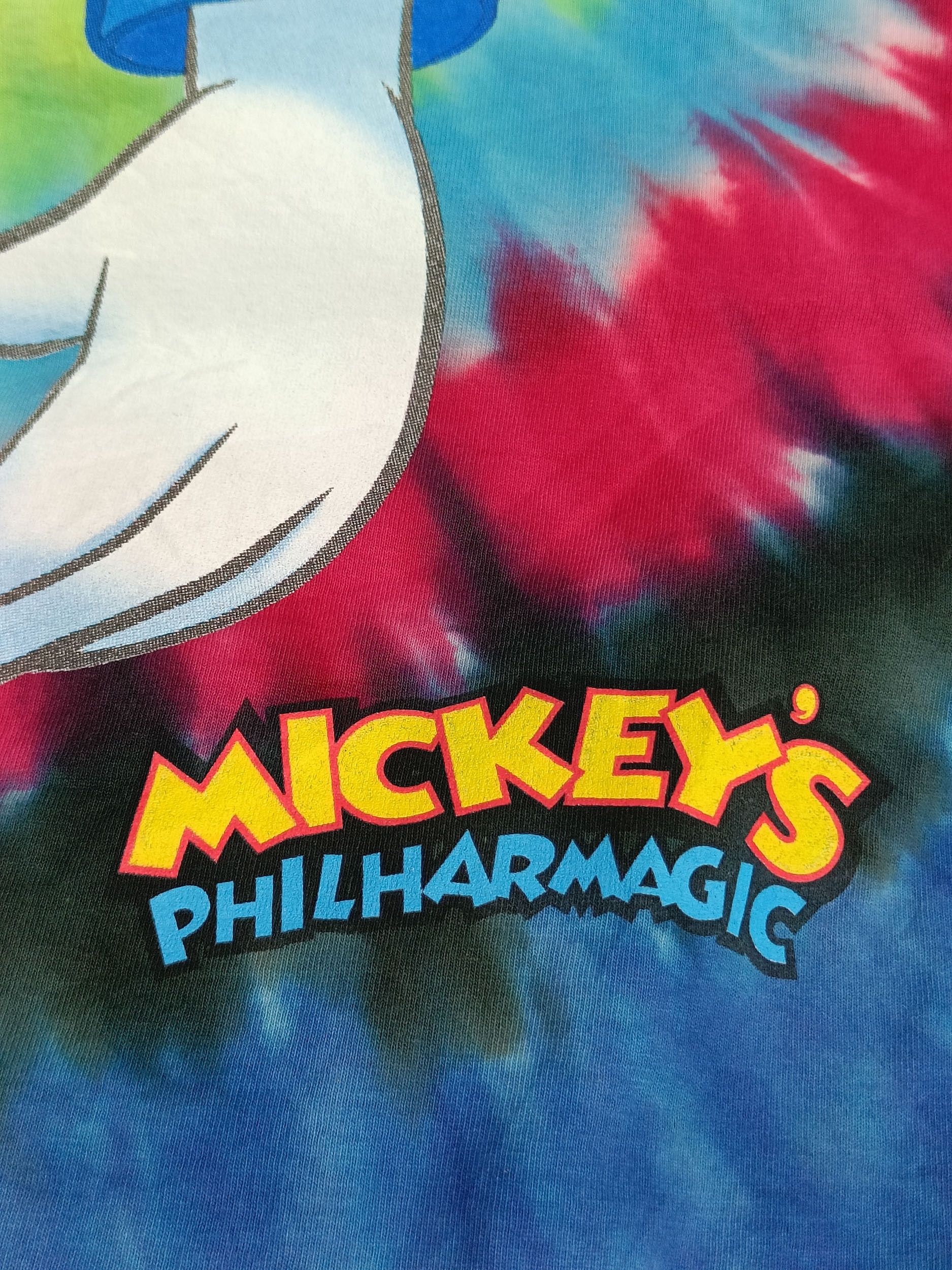 Disney × Vintage VINTAGE Mickey's Philharmagic Single Stitch Tye Dye TShirt Size US XXL / EU 58 / 5 - 4 Thumbnail