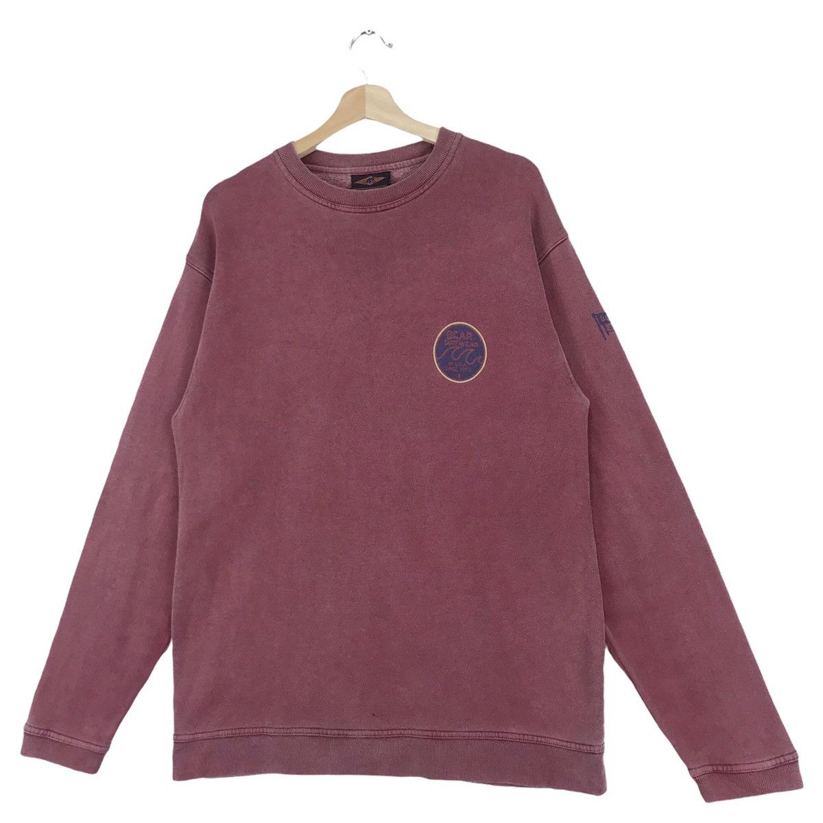 Vintage 90’s Bear Surfboards Sweatshirts Stonewash Red Crewneck Size US M / EU 48-50 / 2 - 4 Thumbnail