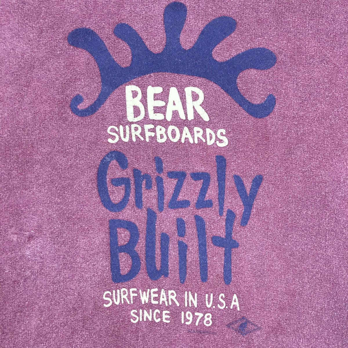 Vintage 90’s Bear Surfboards Sweatshirts Stonewash Red Crewneck Size US M / EU 48-50 / 2 - 8 Thumbnail