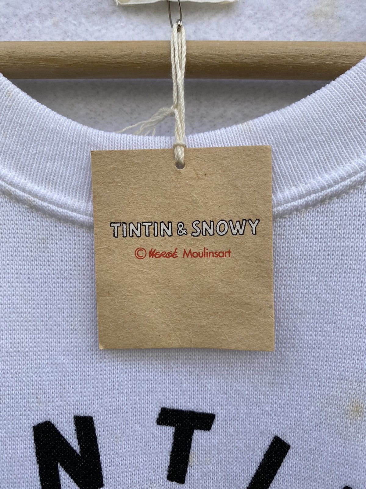 Cartoon Network × Vintage 💥Vintage NOS Tintin & Snowy by Herok Moulinart Rare Design Size US L / EU 52-54 / 3 - 5 Thumbnail