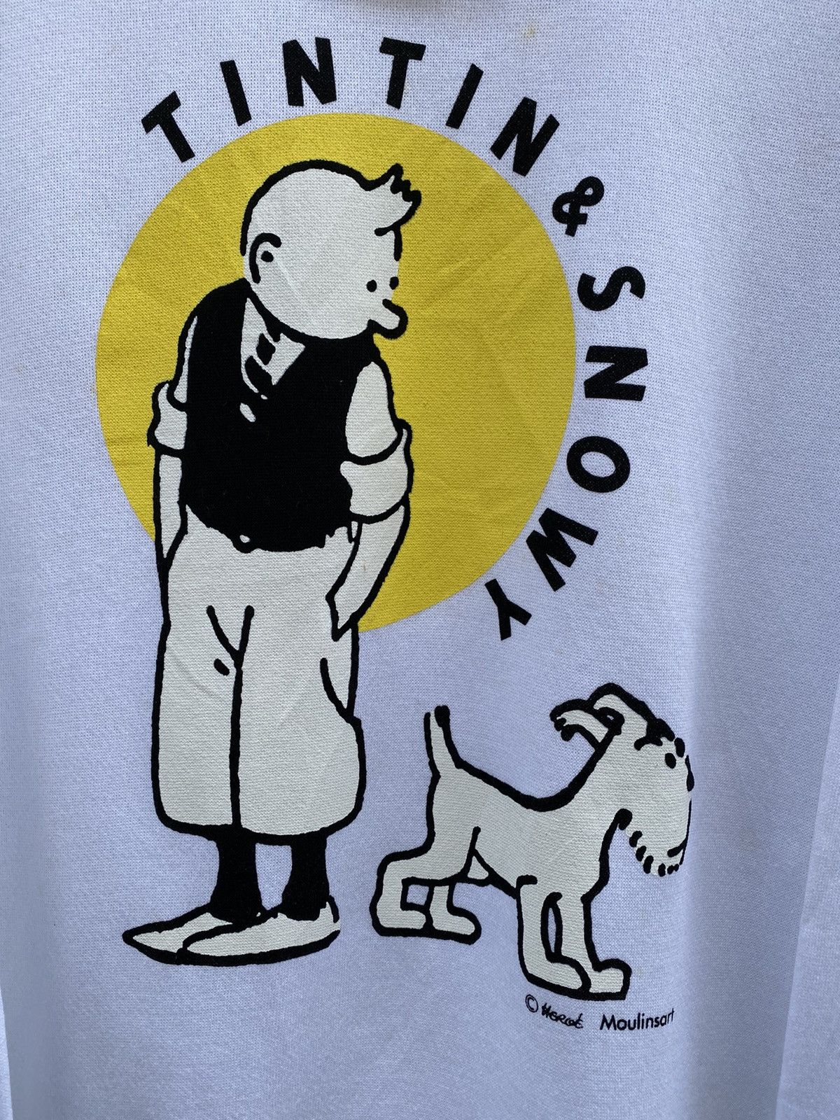 Cartoon Network × Vintage 💥Vintage NOS Tintin & Snowy by Herok Moulinart Rare Design Size US L / EU 52-54 / 3 - 2 Thumbnail