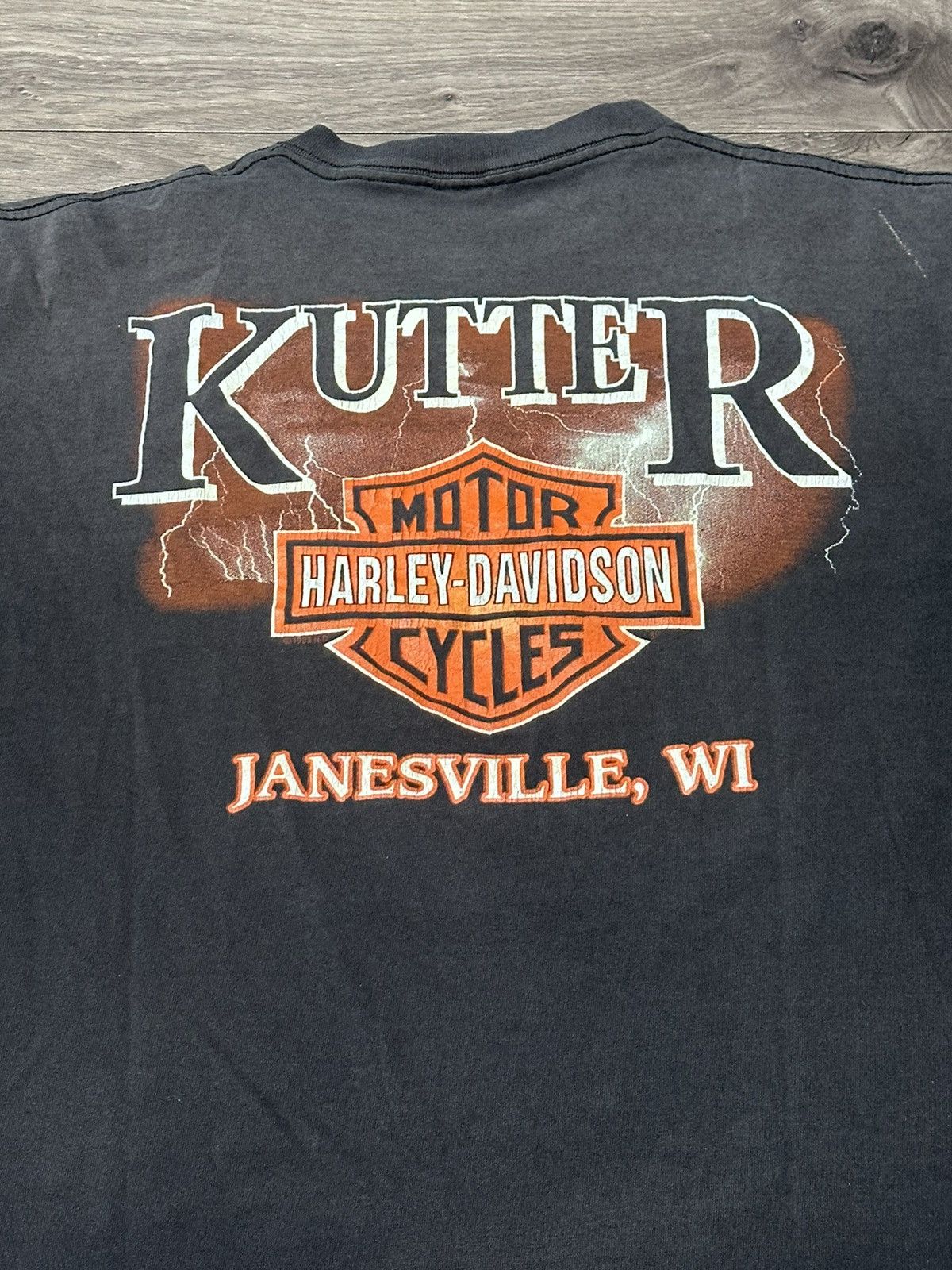 Harley Davidson × Vintage Vintage Harley Davidson Single Stitch Faded Shirt Size US XL / EU 56 / 4 - 4 Thumbnail