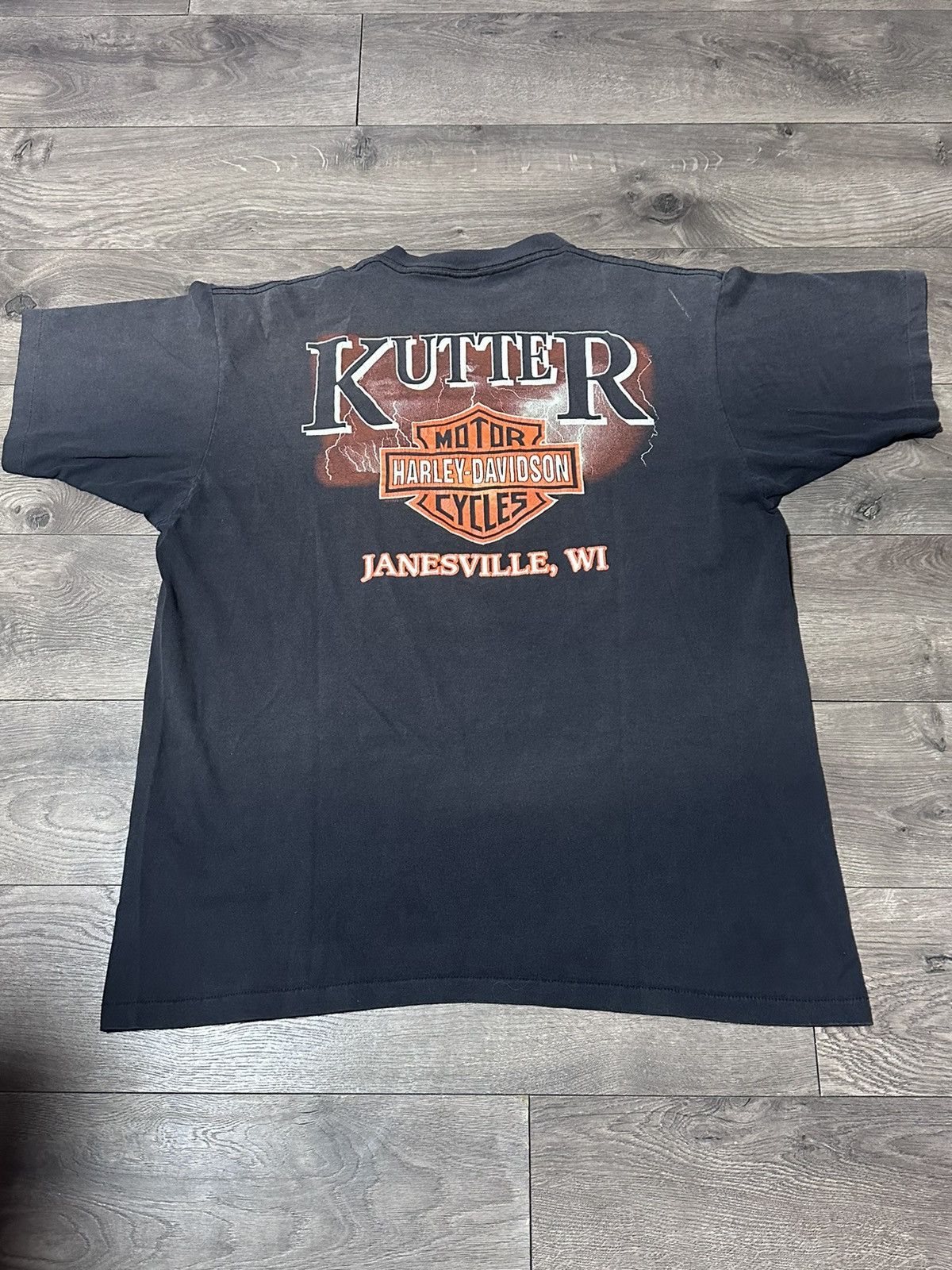 Harley Davidson × Vintage Vintage Harley Davidson Single Stitch Faded Shirt Size US XL / EU 56 / 4 - 2 Thumbnail
