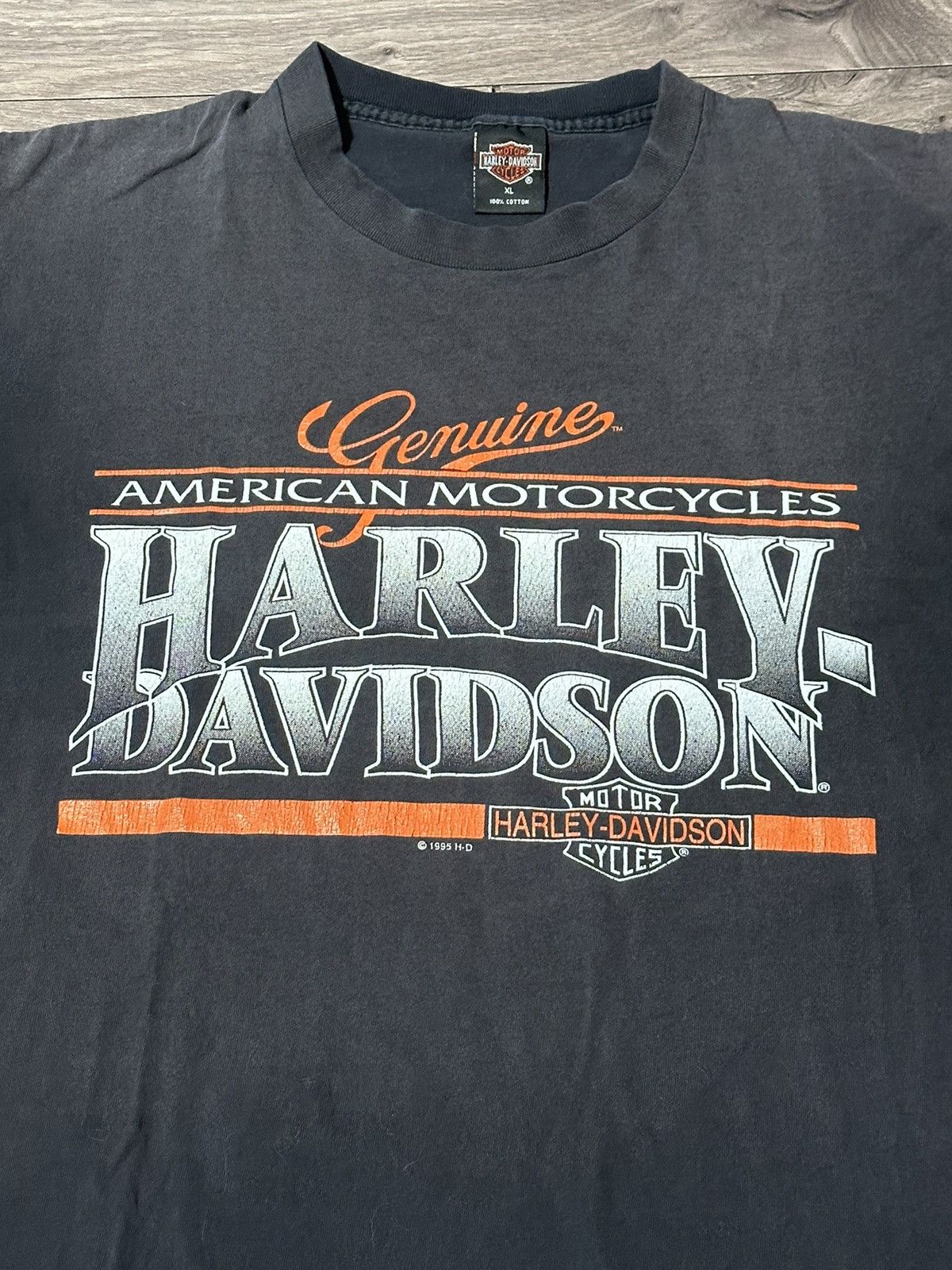 Harley Davidson × Vintage Vintage Harley Davidson Single Stitch Faded Shirt Size US XL / EU 56 / 4 - 5 Thumbnail